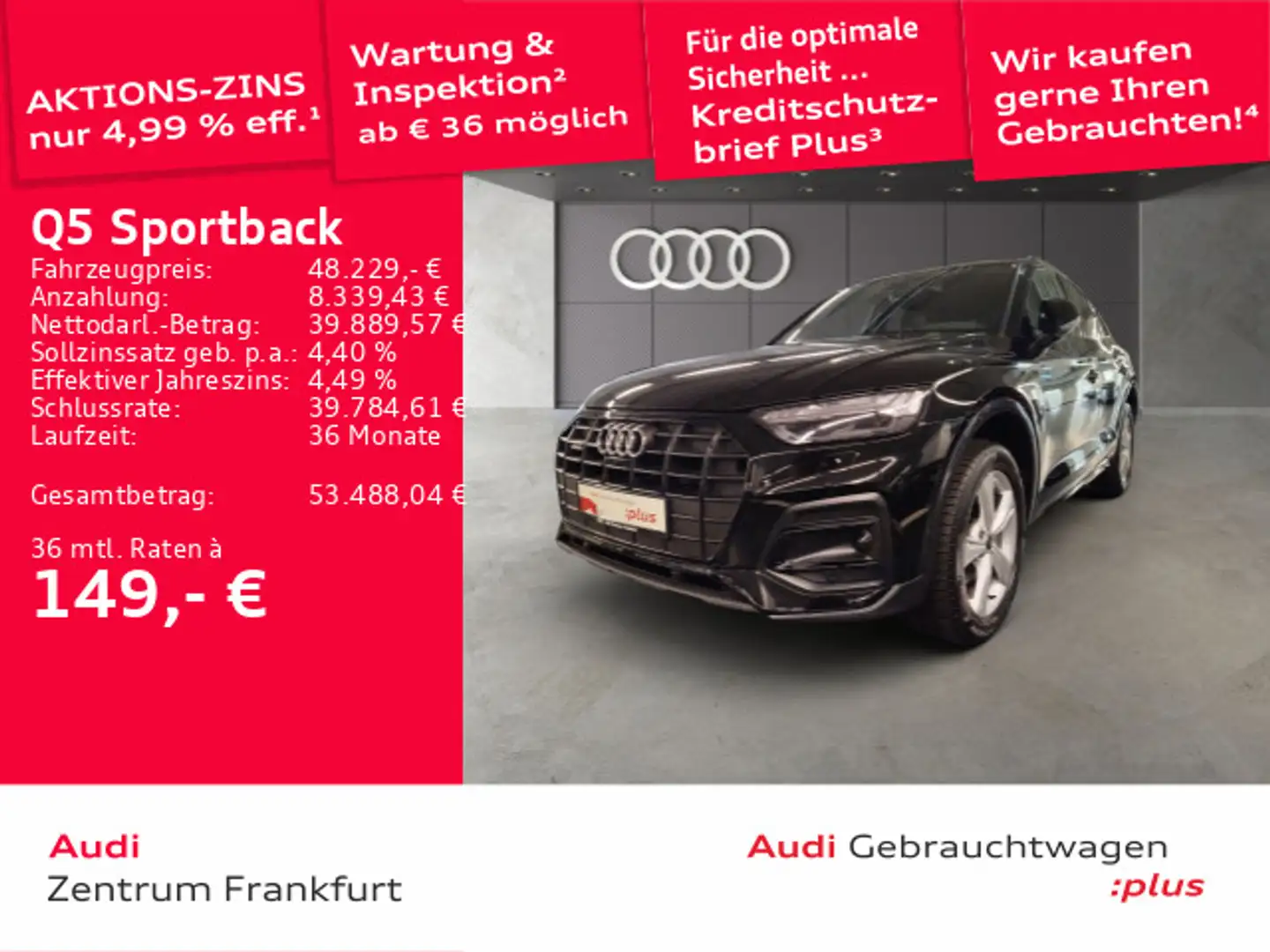 Audi Q5 40 TFSI quattro advanced S tronic M Schwarz - 1