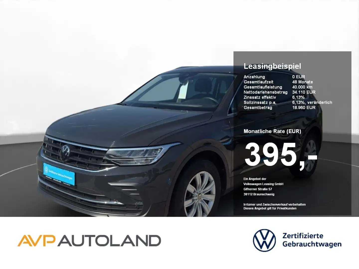 Volkswagen Tiguan 2.0 TDI DSG MOVE | NAVI | AHK | STANDH. | Grau - 1