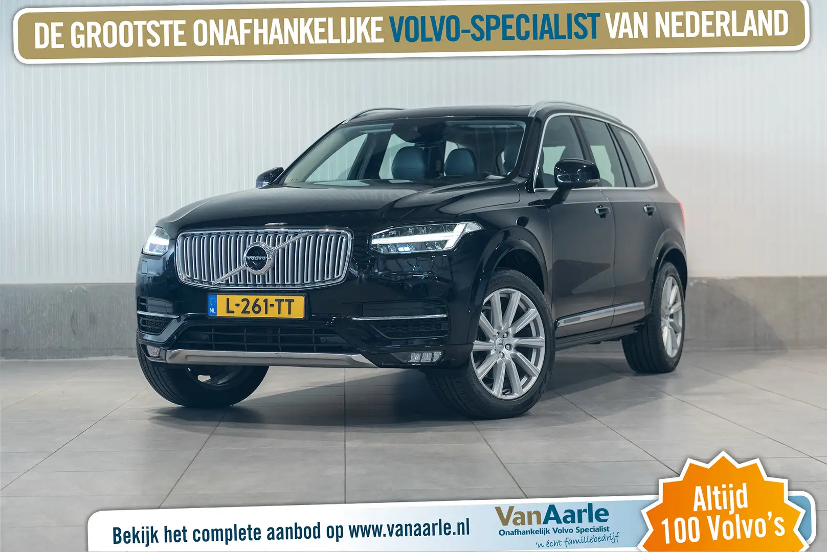Volvo XC90 7pers. D5 Aut. Inscription ACC 360Camera Panoramad Zwart - 1