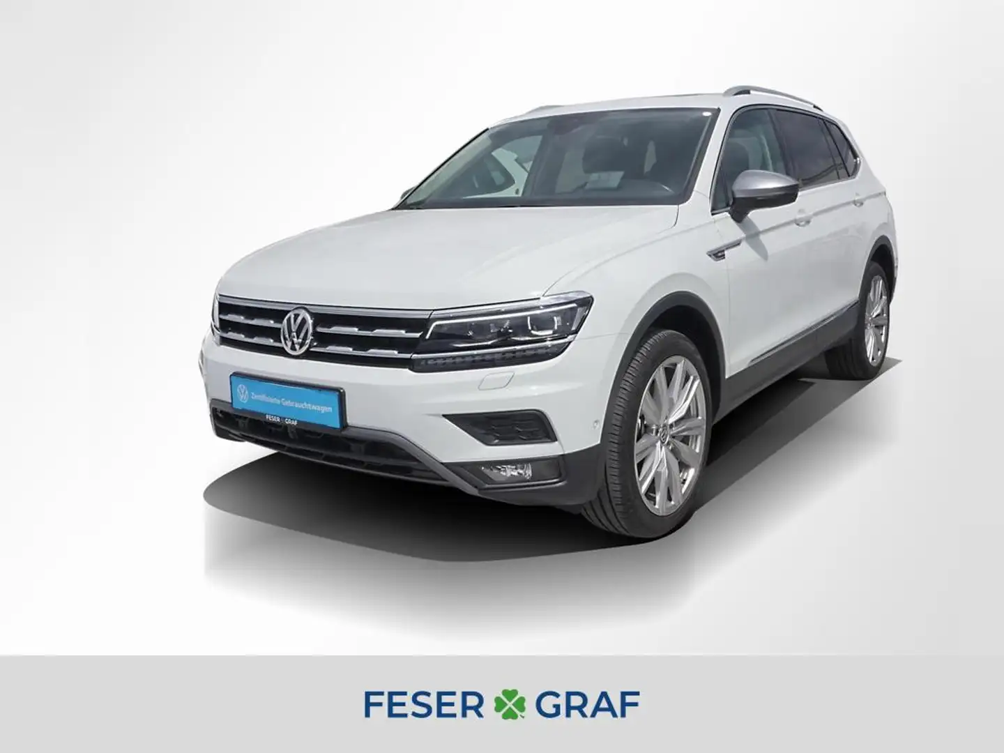 Volkswagen Tiguan Allspace 2.0 TSI 4M Highl. DSG AHK Head-Up Pano Weiß - 1