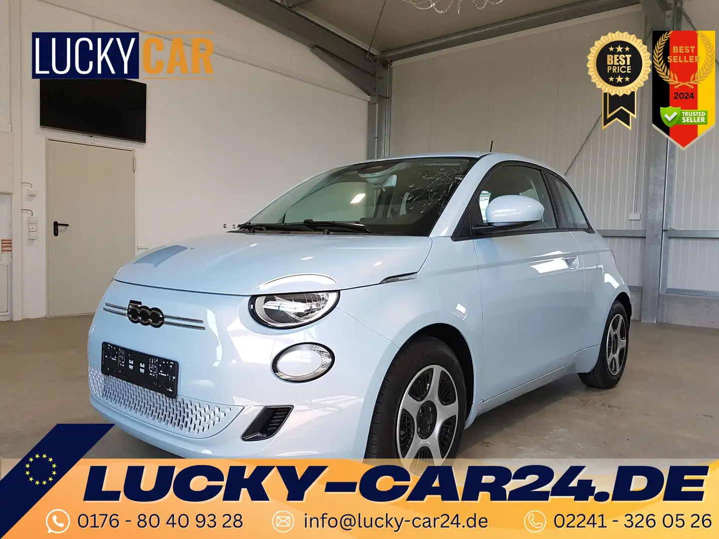 Fiat 500e Passion 95 PS-AndroidAuto-AppleCarPlay-Verkehrs... Blau - 1