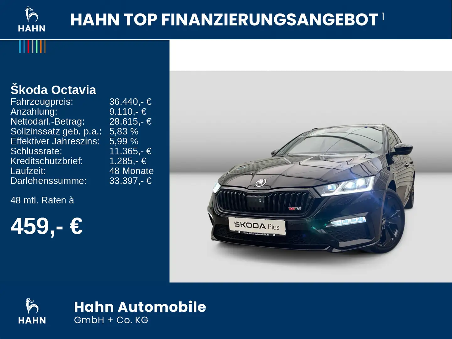 Skoda Octavia Combi RS iV 1.4 TSI DSG PanoDach Kamera Schwarz - 2