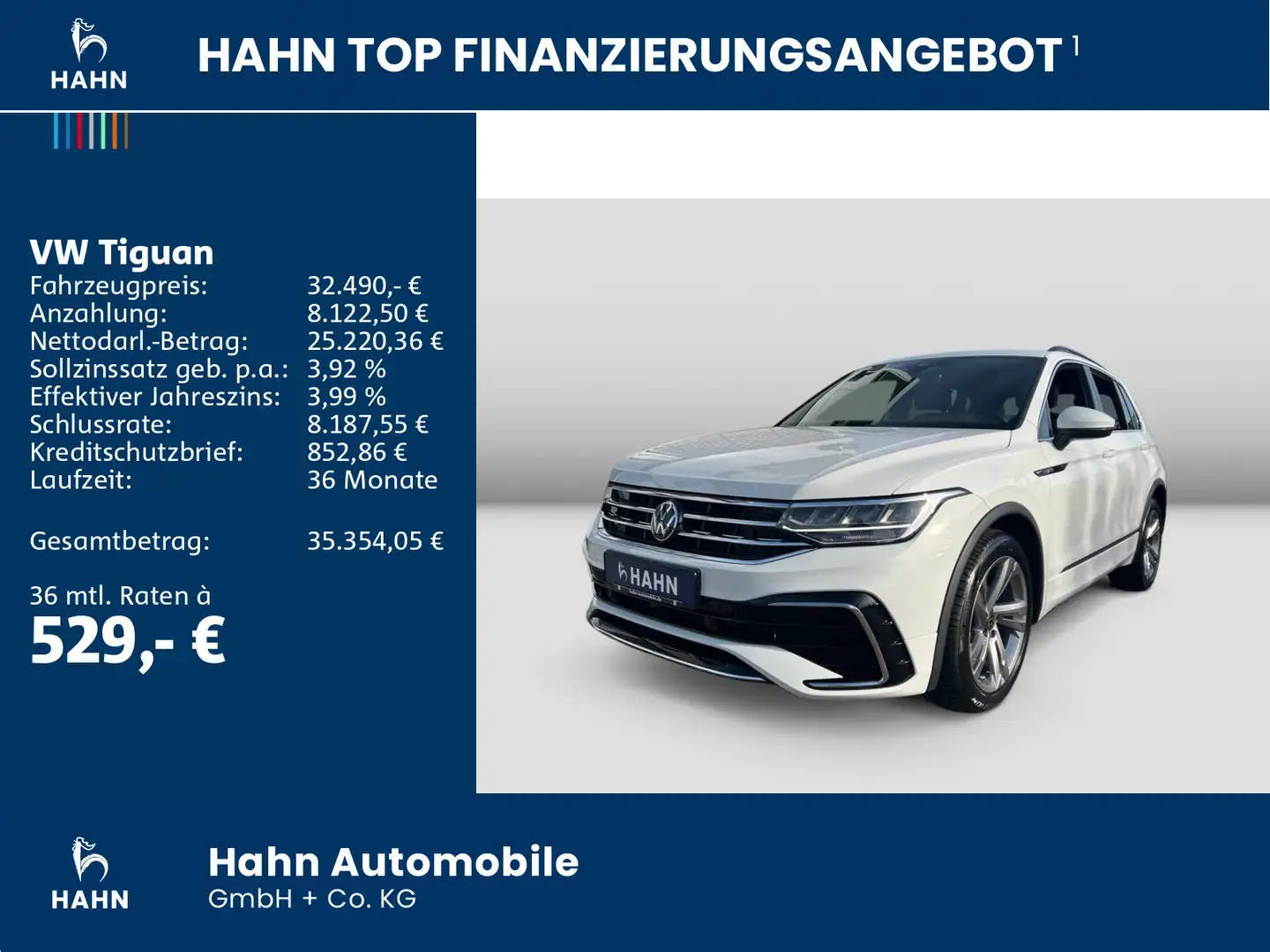 Volkswagen Tiguan 1.5TSI DSG R-Line LED ACC Sitzh APP DAB+ Weiß - 2