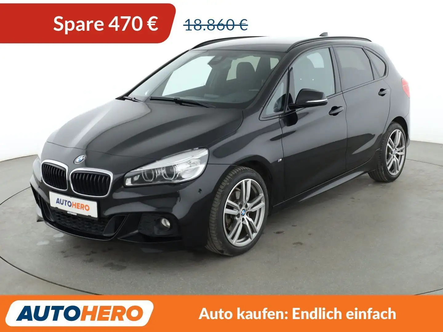 BMW 220 220d Active Tourer M Sport Aut.*NAVI*LED*TEMPO* Schwarz - 1