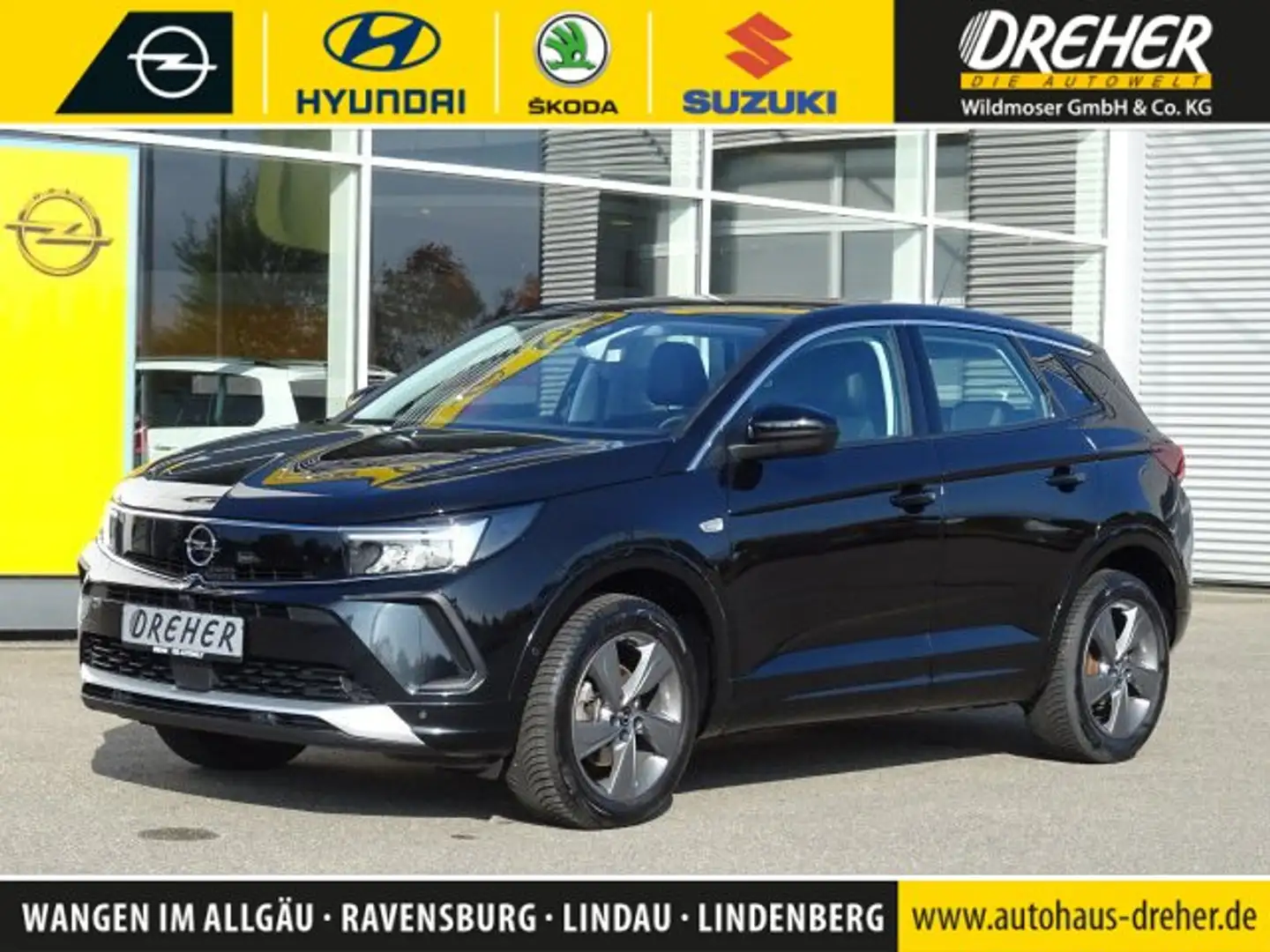 Opel Grandland Grandland 1.2 Turbo Enjoy Klima/LED/PDC/LM BC/eFH. Schwarz - 1