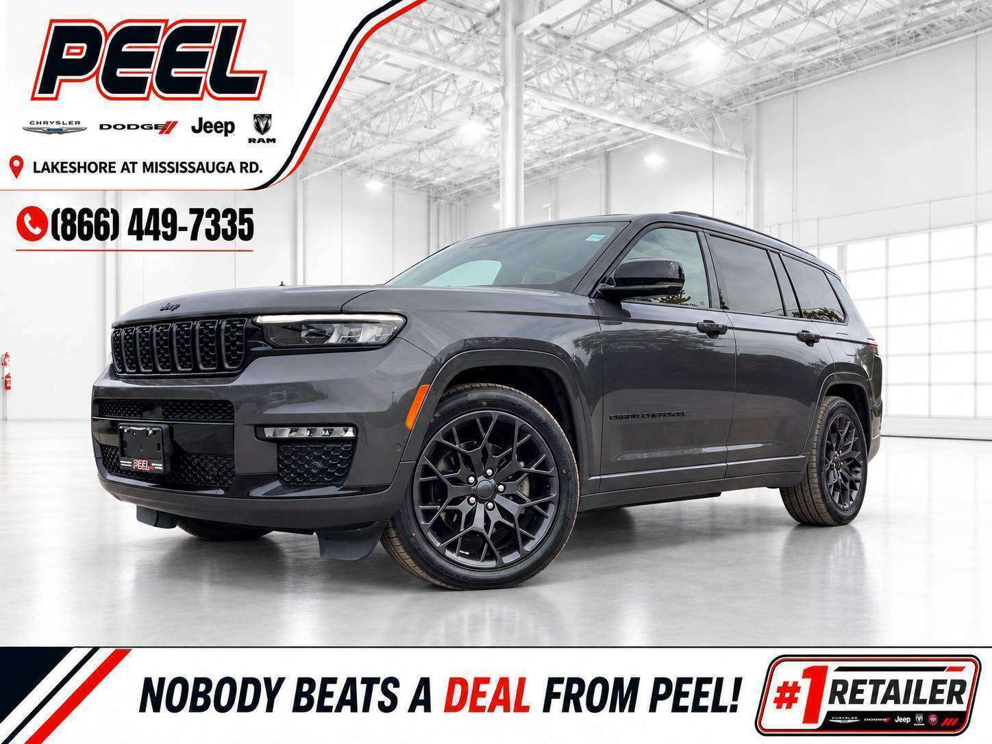 Gray 2023 Jeep Grand Cherokee L SUV / Crossover Four-Wheel Drive 8-Speed Automatic