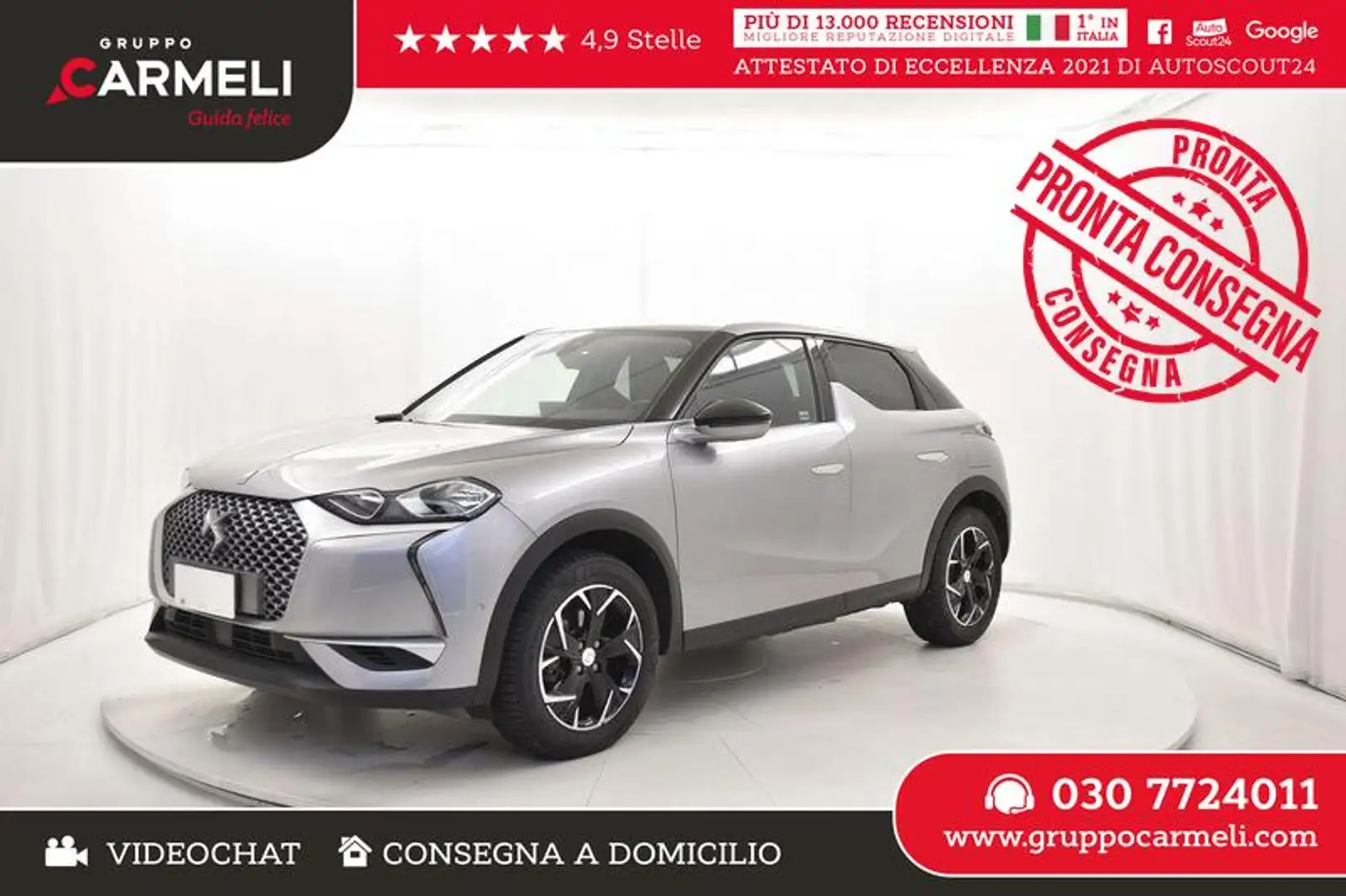 DS Automobiles DS 3 Crossback 50kWh e-tense So Chic Gris - 1