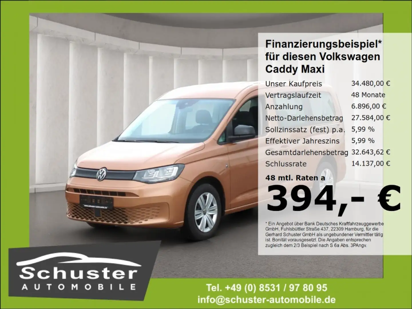 Volkswagen Caddy 7-Sitzer 2.0TDI*DSG Tempo SHZ PDC DAB Braun - 1