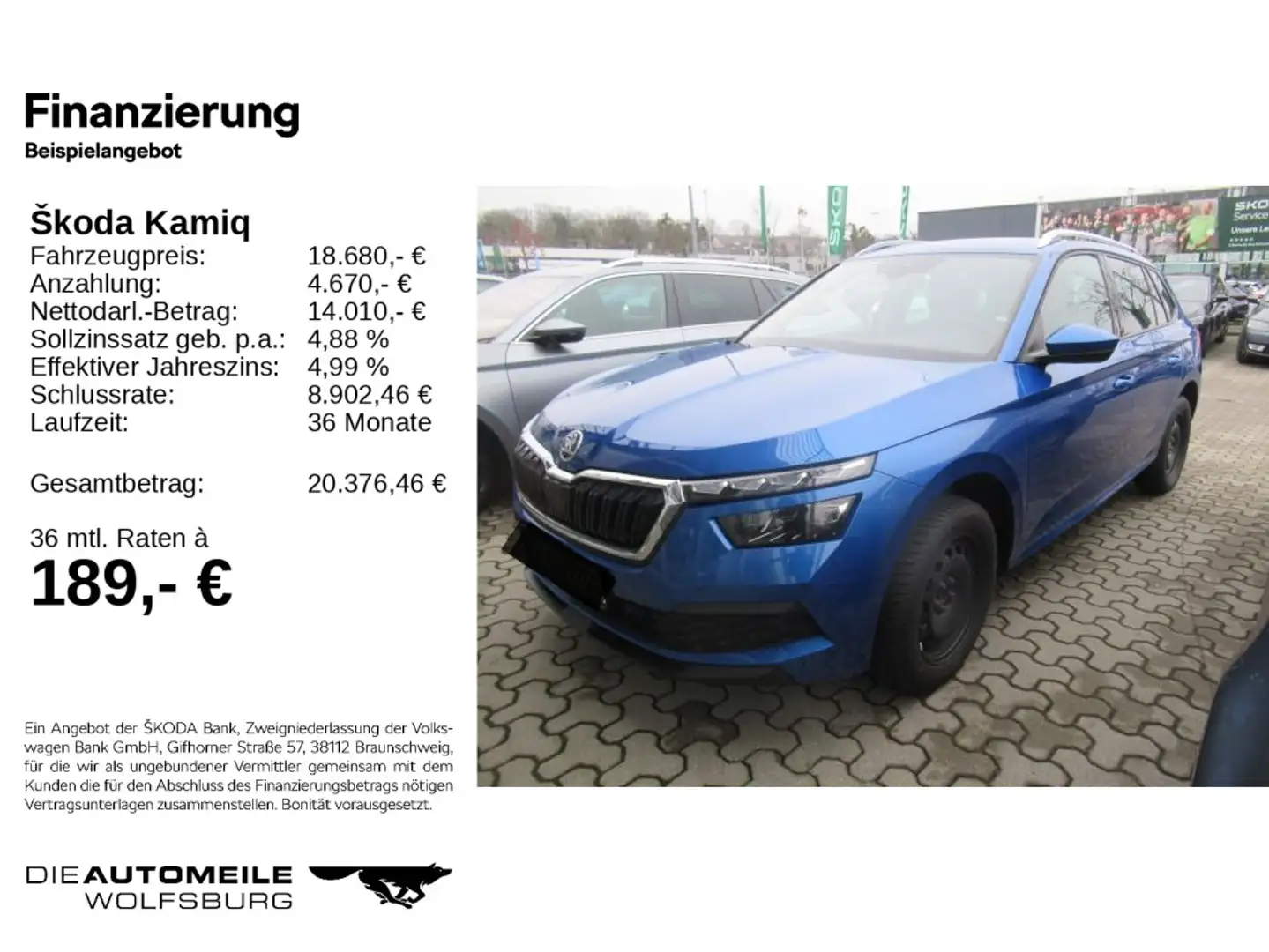 Skoda Kamiq 1.5 TSI Style AHK/ACC/Rückkam Blau - 2