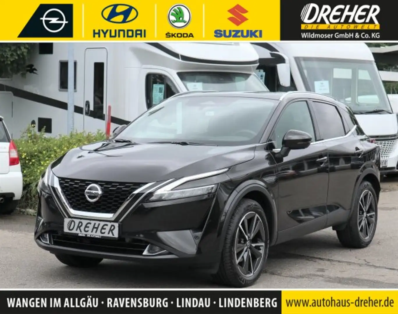 Nissan Qashqai Qashqai 1.3 DIG-T Tekna Navi/Pano.-Dach/Kamera Чёрный - 1