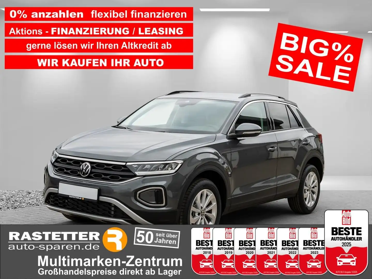Volkswagen T-Roc TDI DSG Life ACC+Kamera+Keyless+AppConnectNavi+Win Gris - 1