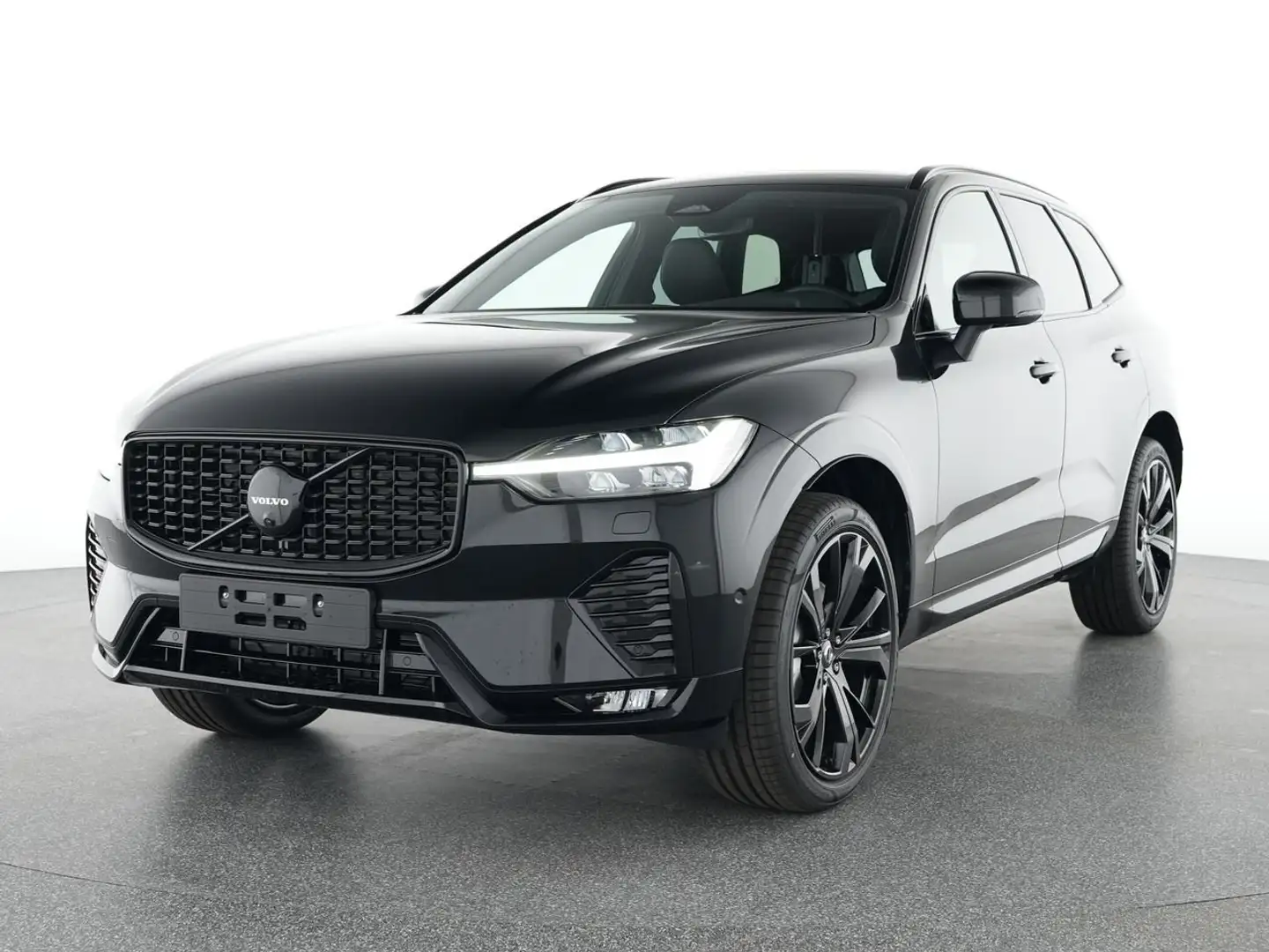 Volvo XC60 B5 Plus Black Edition AWD Navi AHK ACC Teilleder Schwarz - 1
