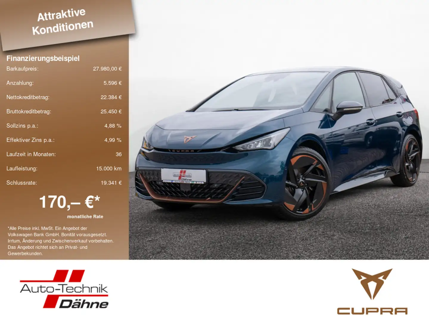 CUPRA Born 150 ACC PDC SHZ RÜCKFAHRKAMERA HUD LED Blau - 1