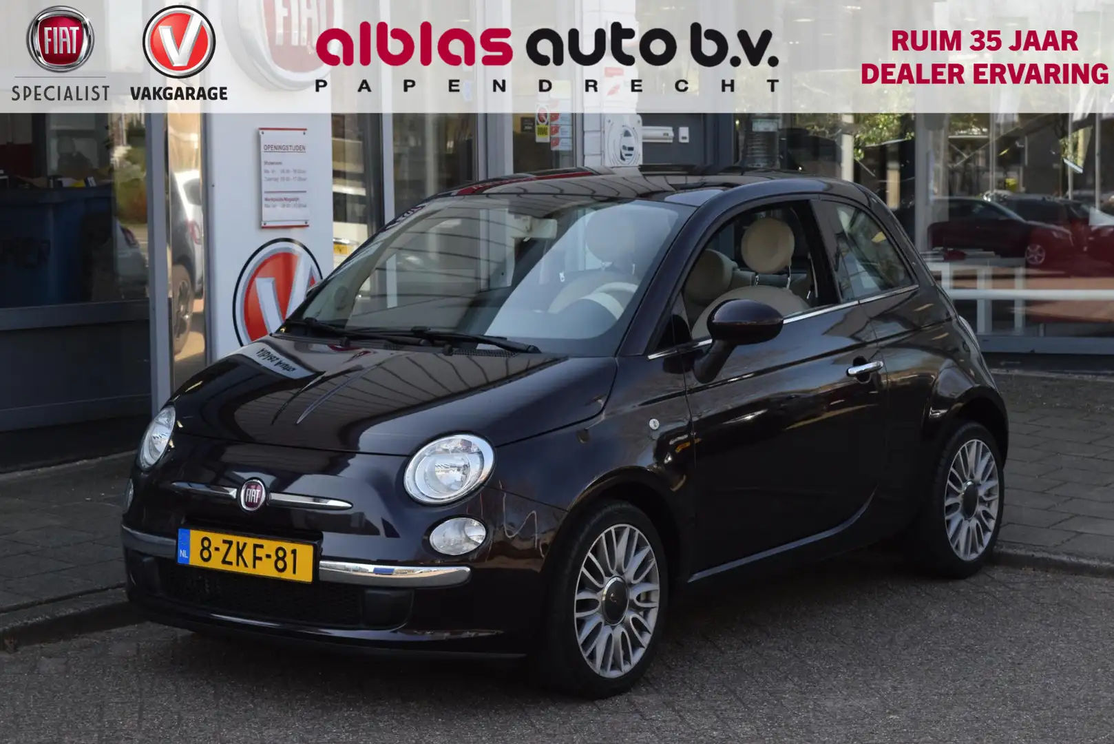 Fiat 500 0.9 TwinAir Turbo Lounge|16"|Pano|Dealeronderh. Paars - 1
