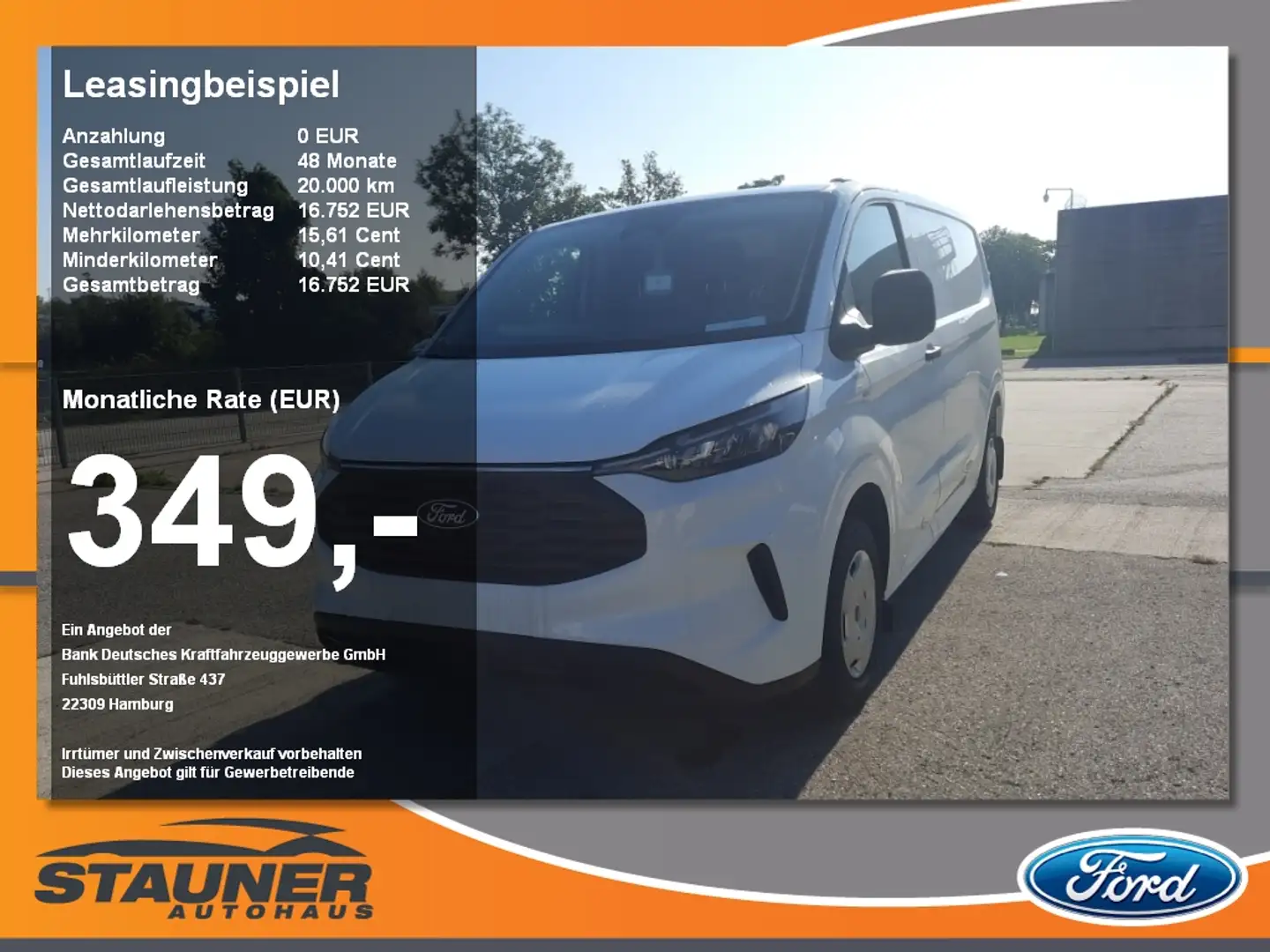 Ford Transit Custom Trend 300L1 Neues Modell RFK Weiß - 1