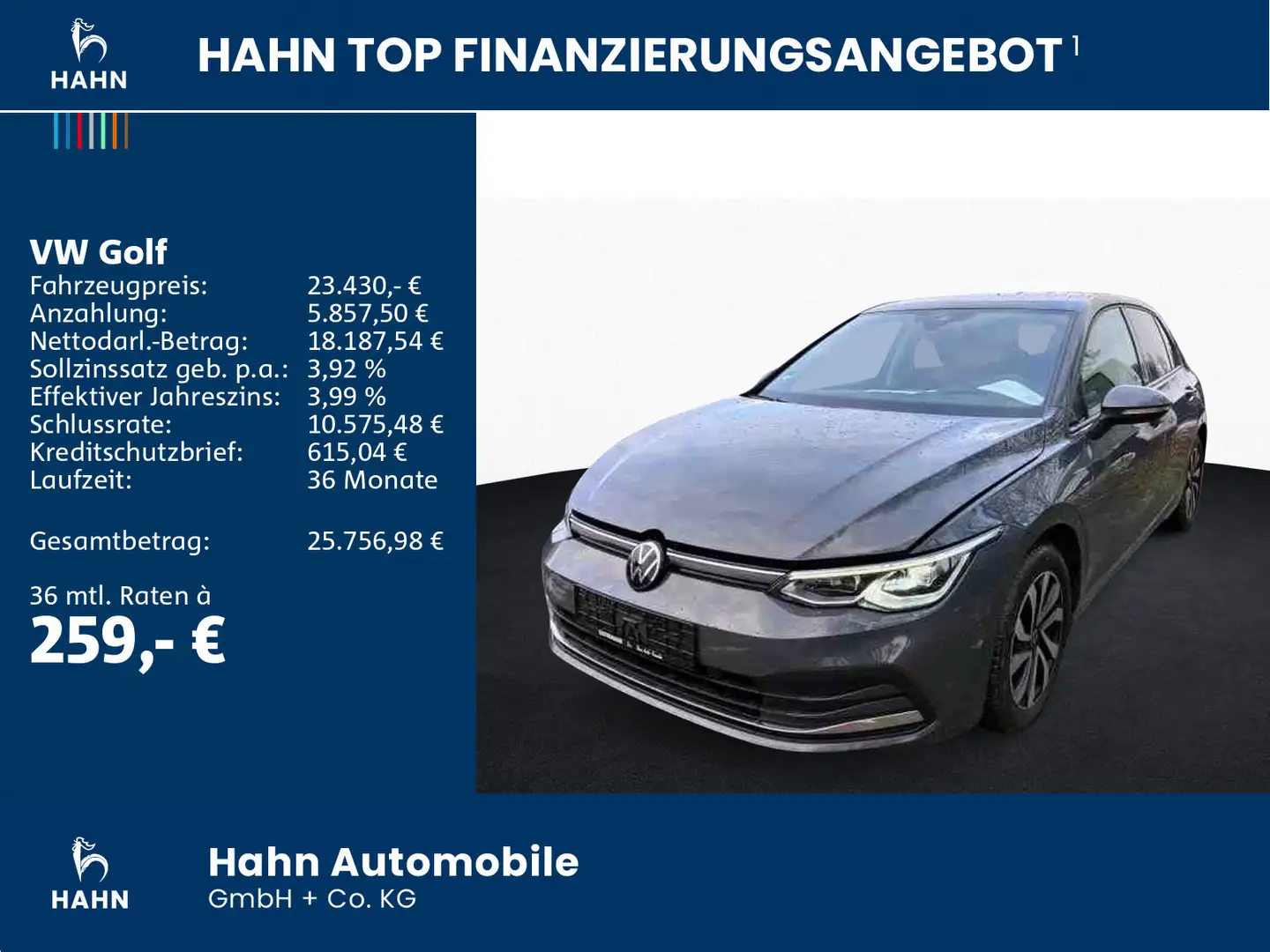 Volkswagen Golf VIII 1.5TSI Active LED Navi Standh HUD ACC Grau - 2