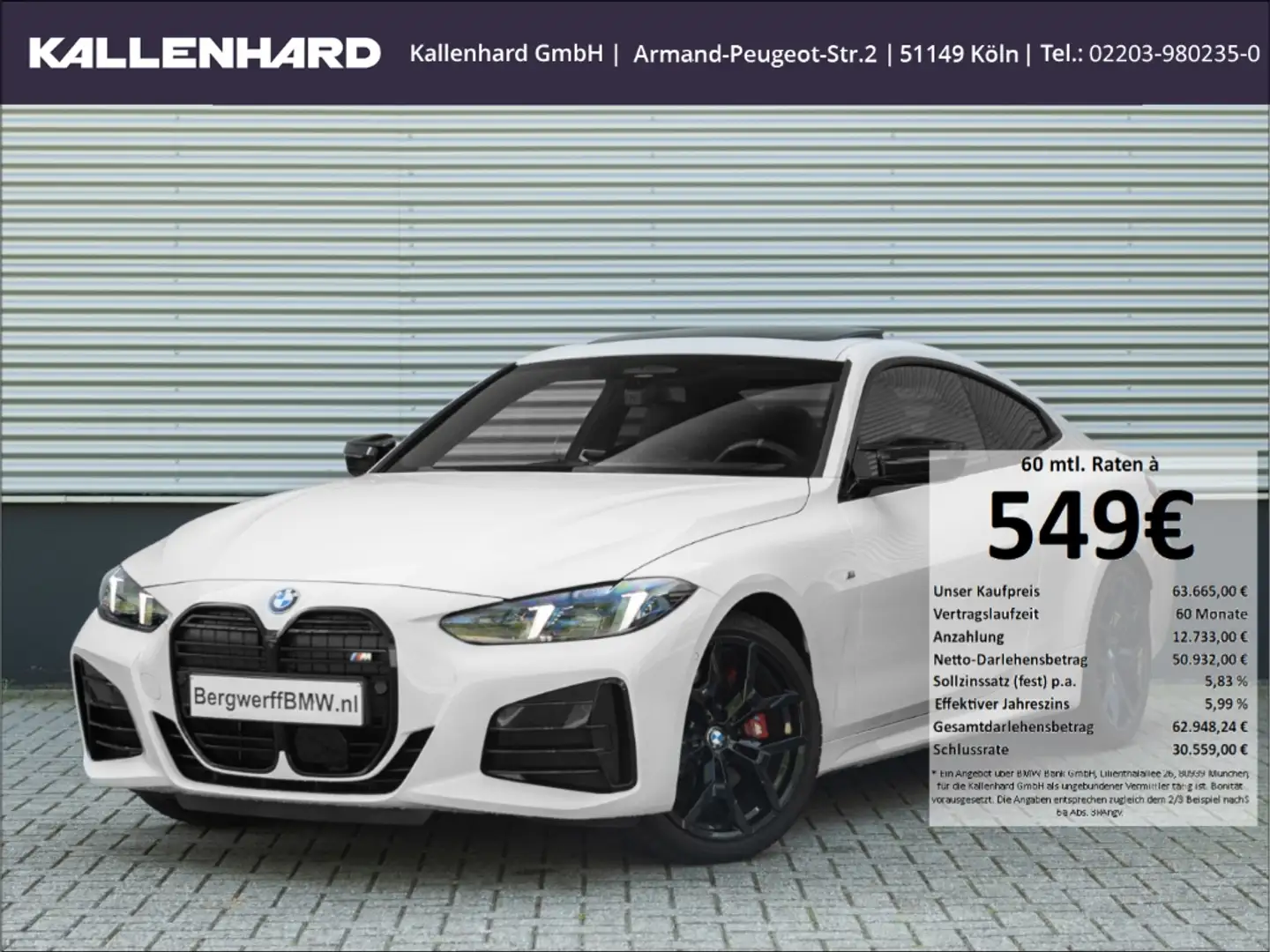 BMW 440 xDrive Coupe-Schiebedach-M-Sportsitze-AHK-H&K Weiß - 1
