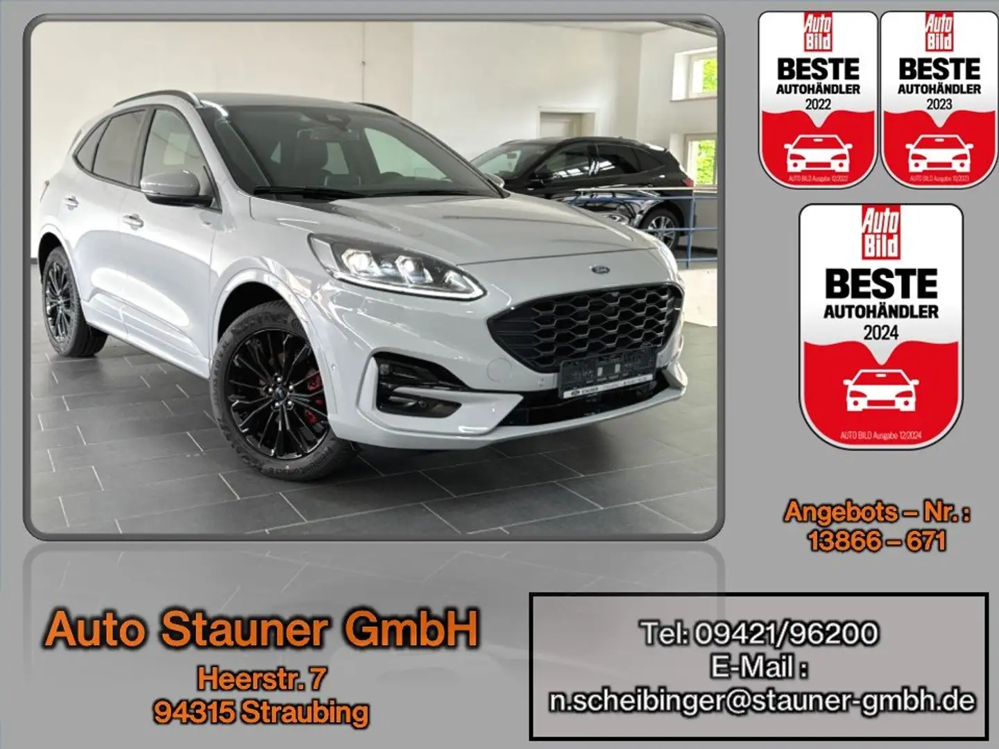 Ford Kuga 2.5 Duratec FHEV 4x4 Graphite Tech Edition*ACC*LED Gris - 1