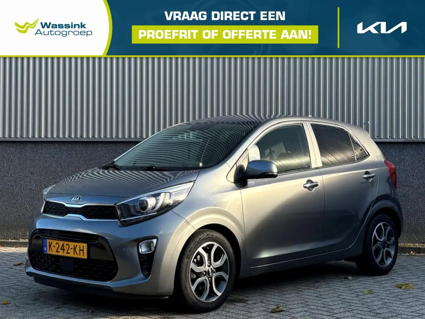 Kia Picanto 1.0 DPi 67pk 4-zits DynamicPlusLine | Navigatie | Grijs - 1