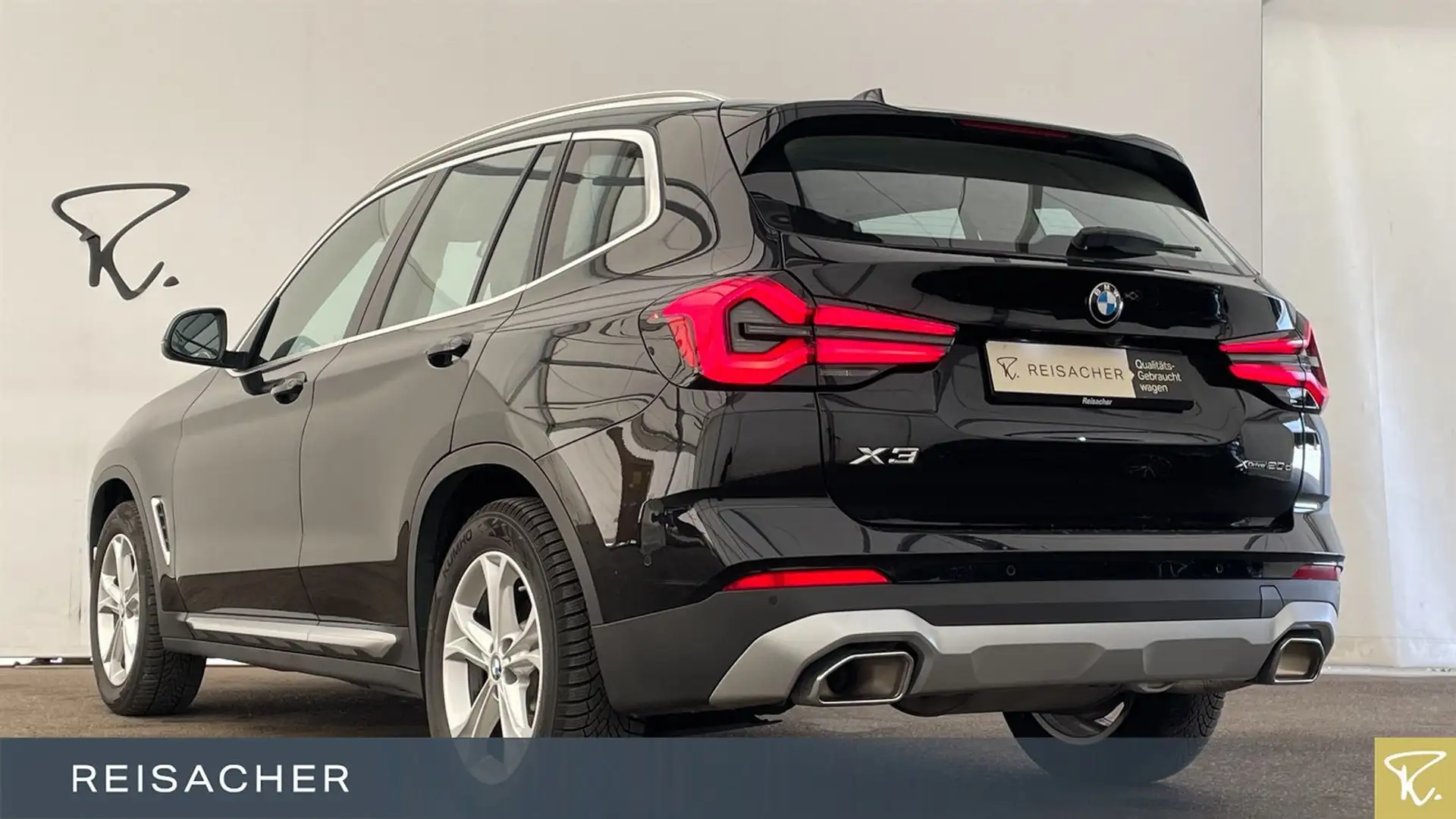 BMW X3 xDrive 20d A AHK,el.Sitz+Mem,Autom Schwarz - 2