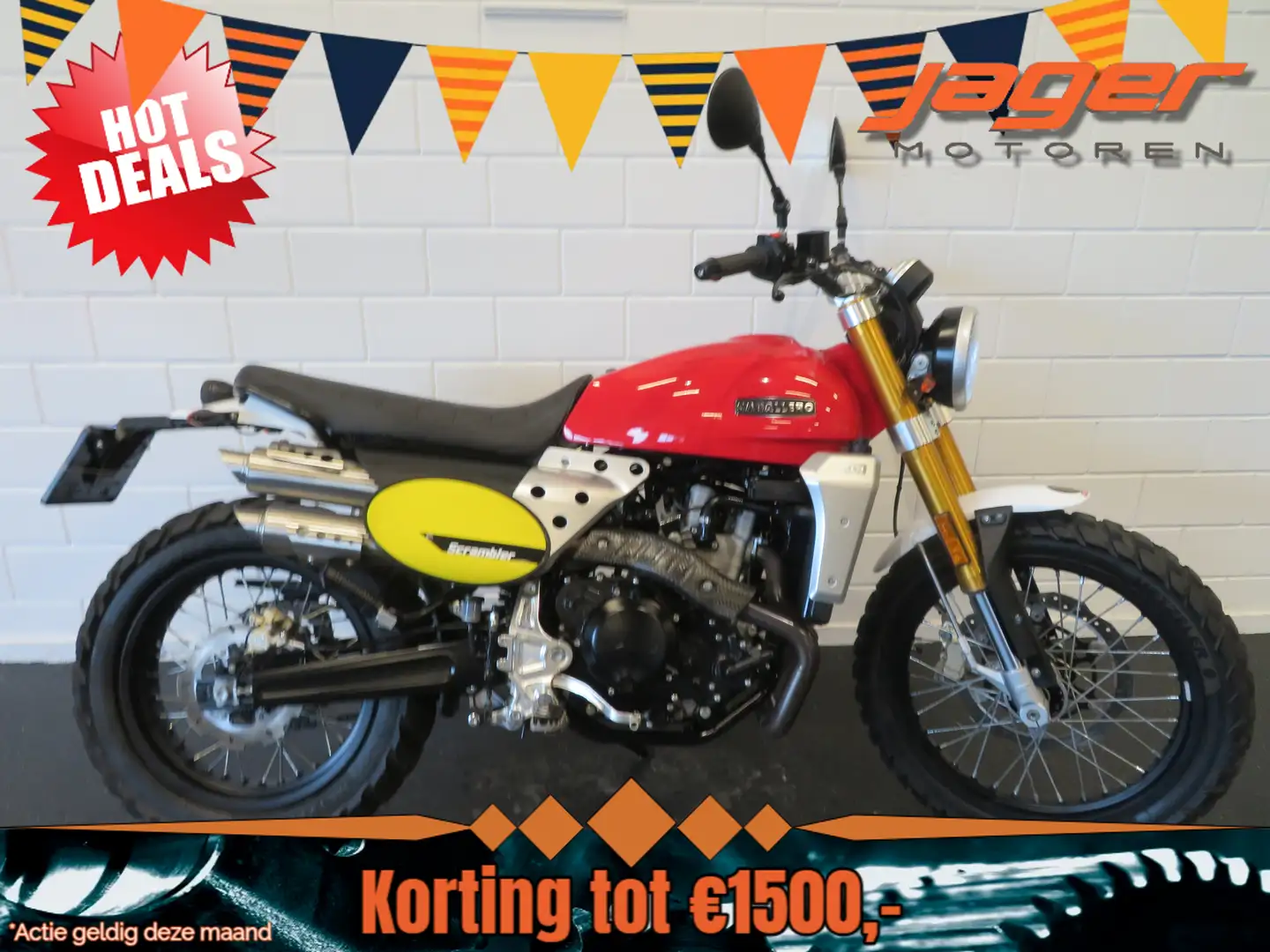 Fantic Caballero 500 SCRAMBLER TOP STAAT! Rood - 1