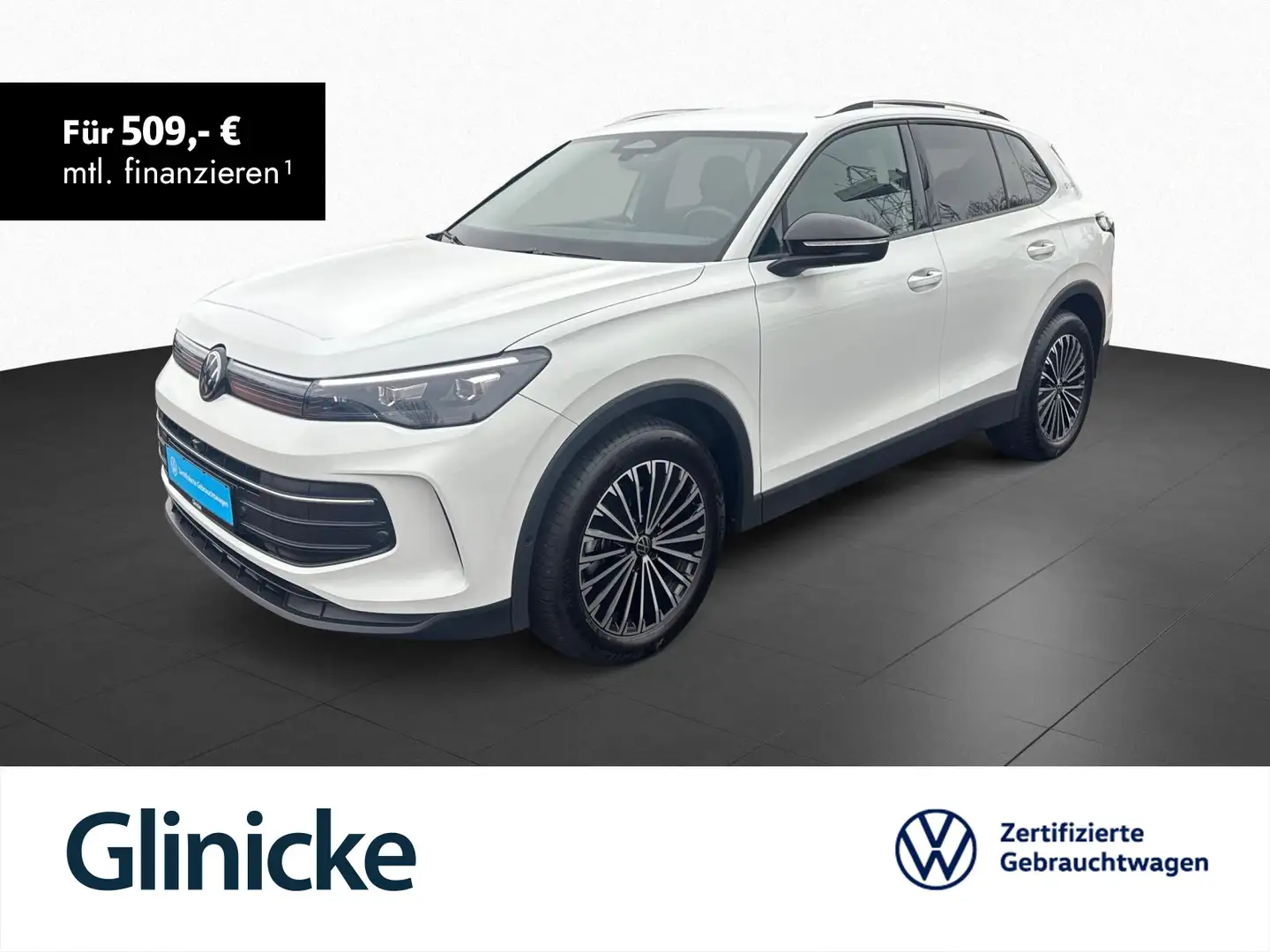 Volkswagen Tiguan 1.5 eTSI DSG Goal Navi AHK LED ACC Sitzh. Weiß - 1