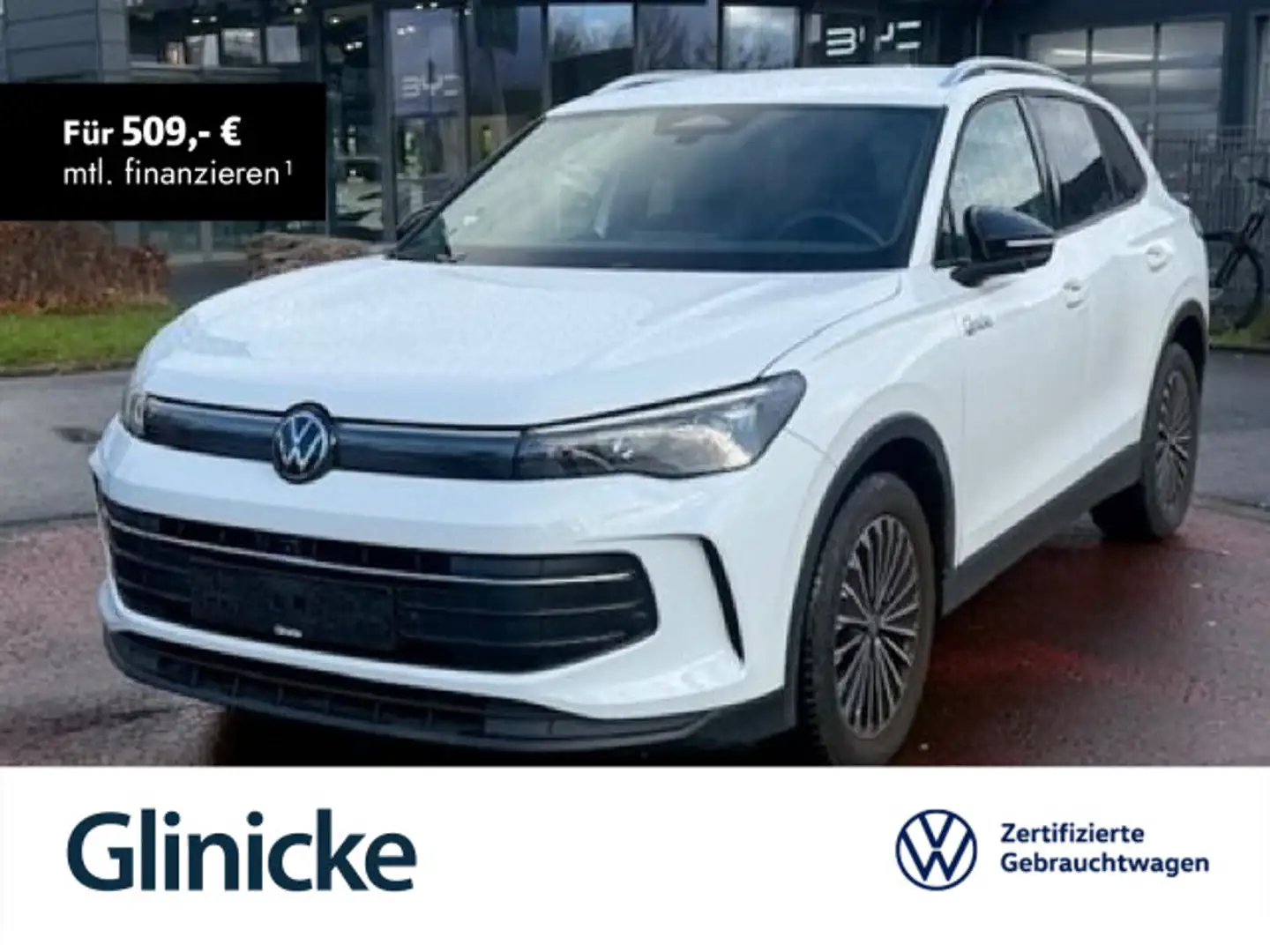 Volkswagen Tiguan 1.5 eTSI DSG Goal Navi AHK LED ACC Sitzh. Weiß - 1