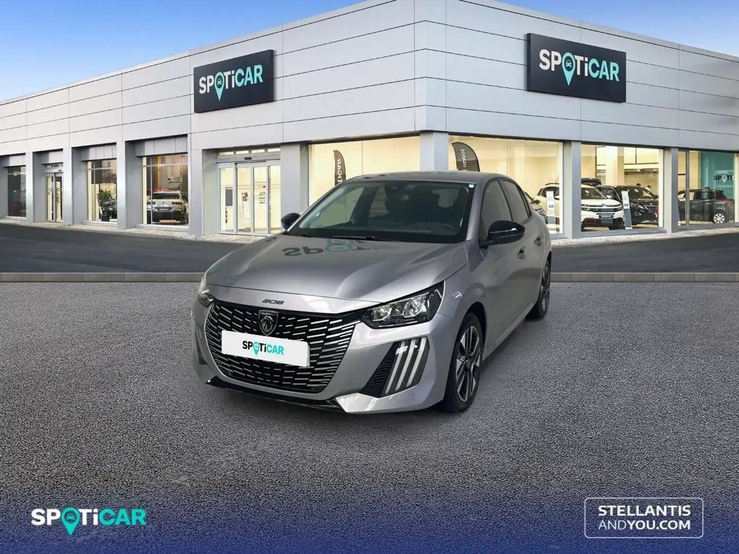 Peugeot 208 1.2 Hybrid Allure e-DCS6 100 Gris - 1