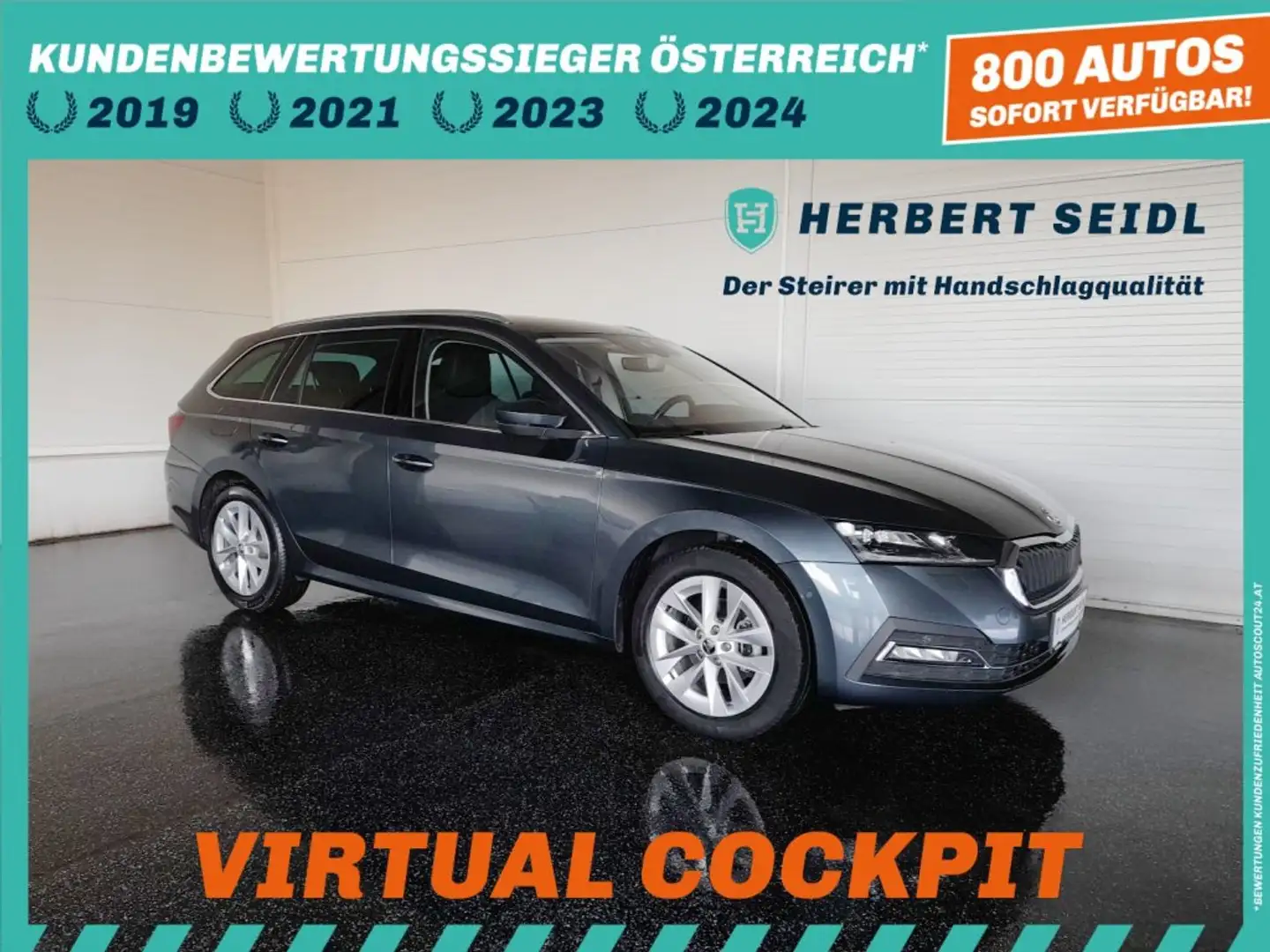 Skoda Octavia Combi FIRST ED 2,0 TDI DSG *MATRIX-LED / STANDHZG / HEAD-UP / VIRTUELL / NAVI / E-KLAPPE / KEYLESS* Grau - 1