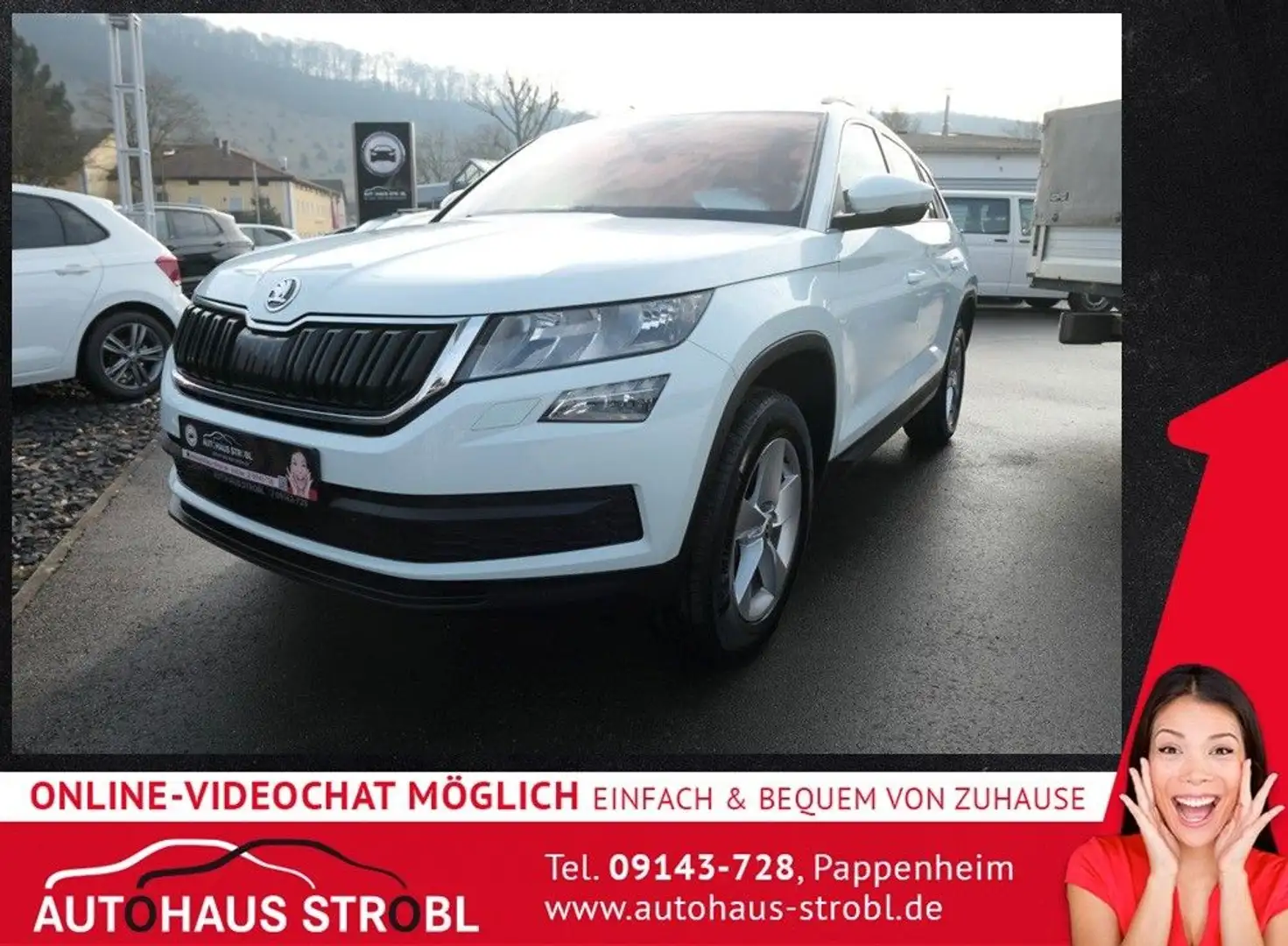 Skoda Kodiaq Ambition 4x4 /SHZG/ PDC/ AHK Weiß - 1