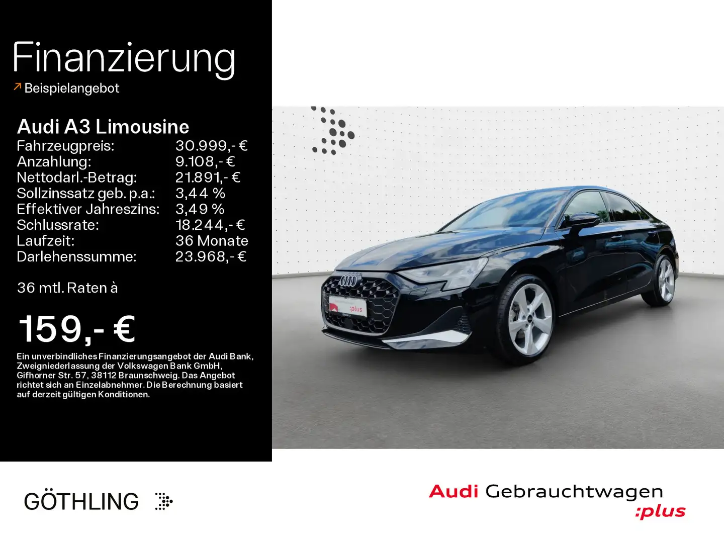Audi A3 30 TFSI advanced S tro*LED*Virtual* Schwarz - 1