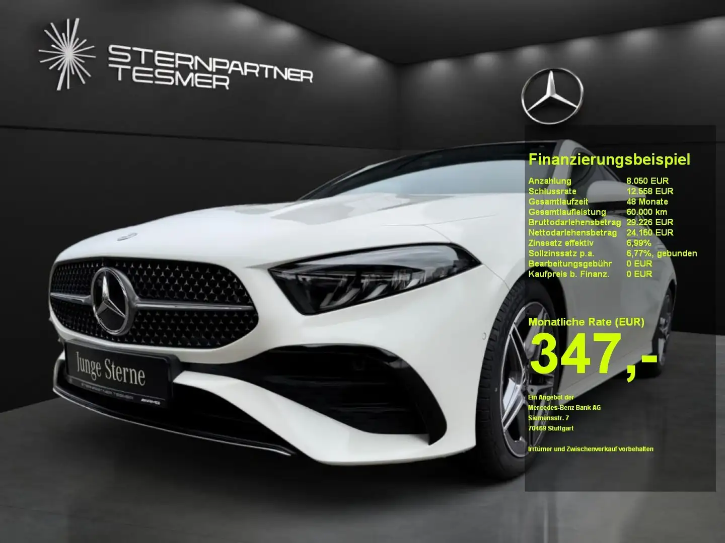 Mercedes-Benz A 200 AMG, Winter-P, Pano-D, R-Kamera CarPlay Weiß - 1