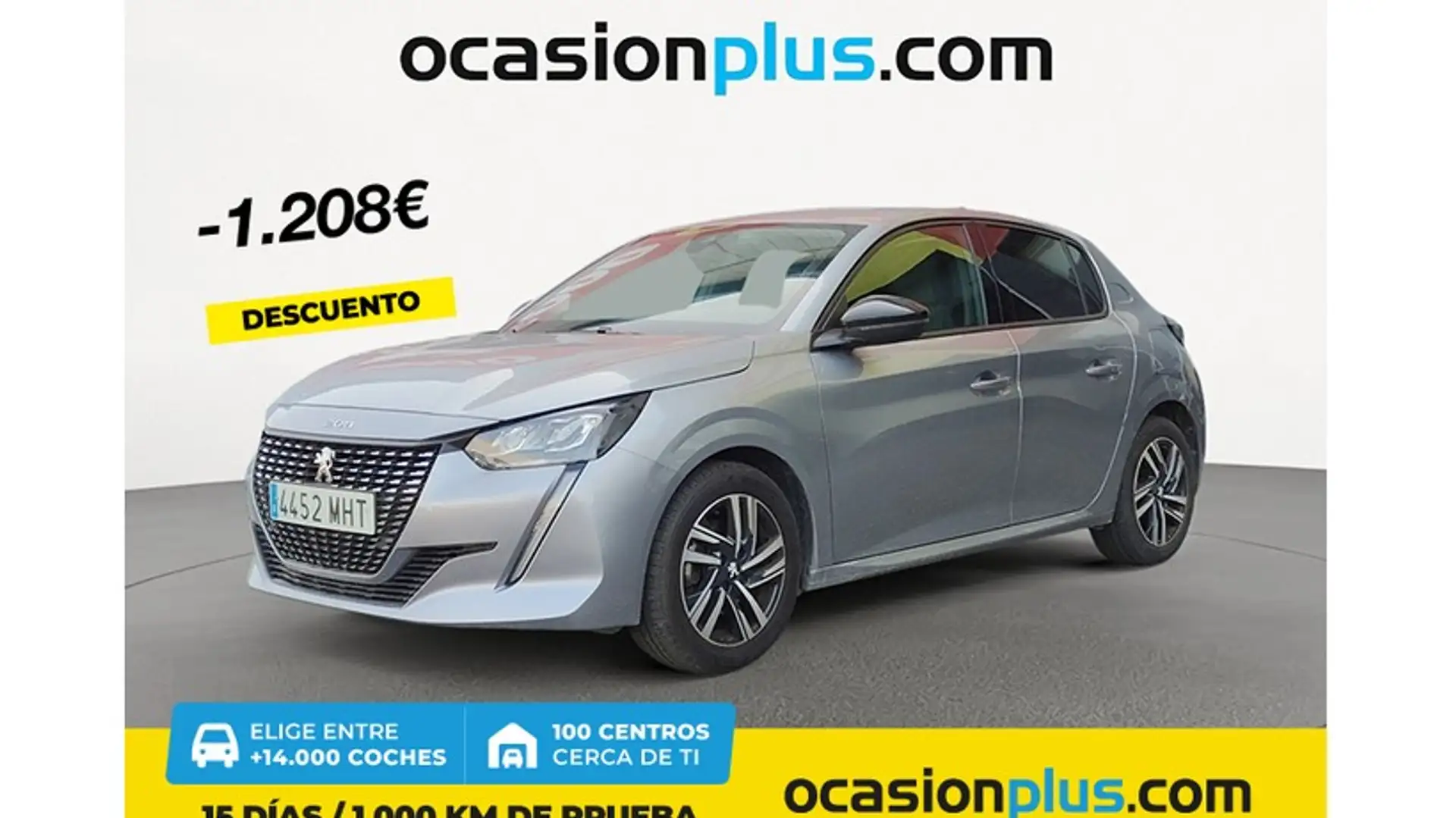 Peugeot 208 1.2 Puretech S&S Allure 100 Gris - 1