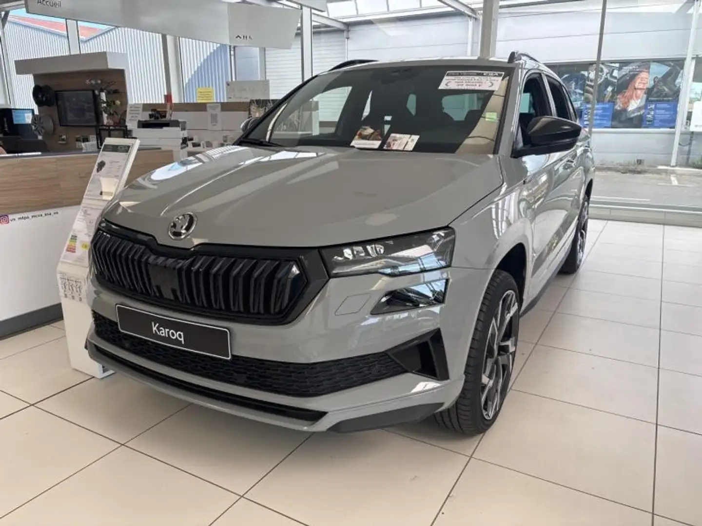 Skoda Karoq 1.5 TSI Evo 2 ACT 150ch Sportline DSG7 Gris - 1