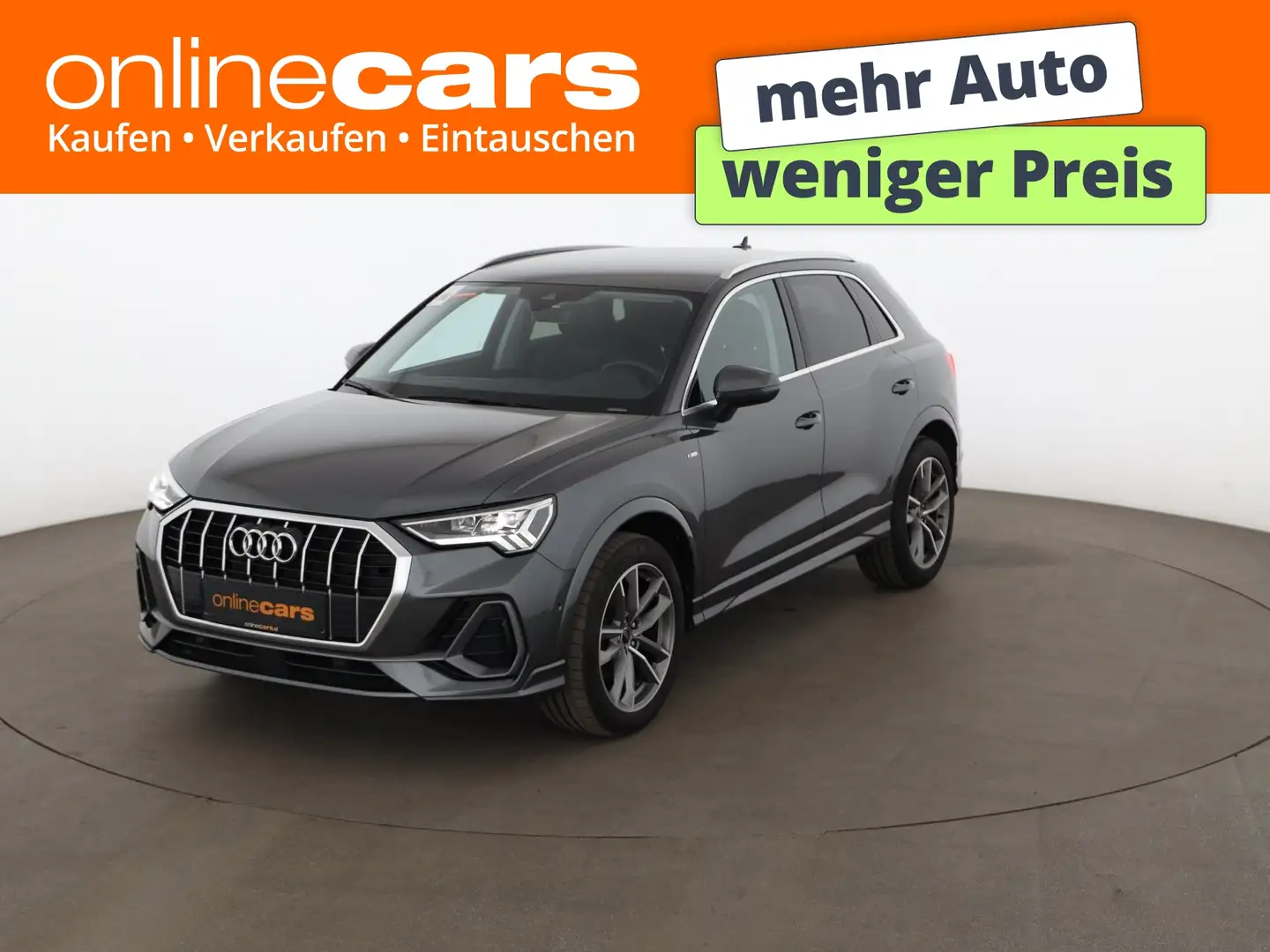 Audi Q3 35 TDI S-Line Aut LED AHK RADAR LEDER NAVI PDC Grau - 1