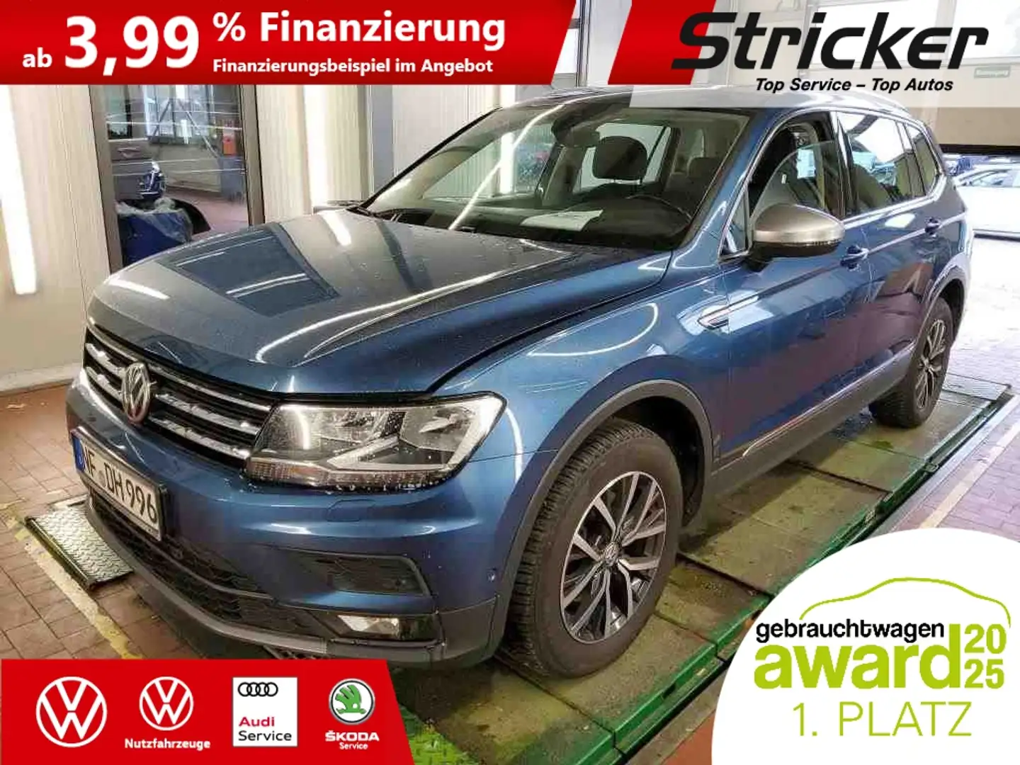 Volkswagen Tiguan Allspace Comfortline 1.5TSI 308,-ohne Anzahlung 7-Sitzer A Blau - 1