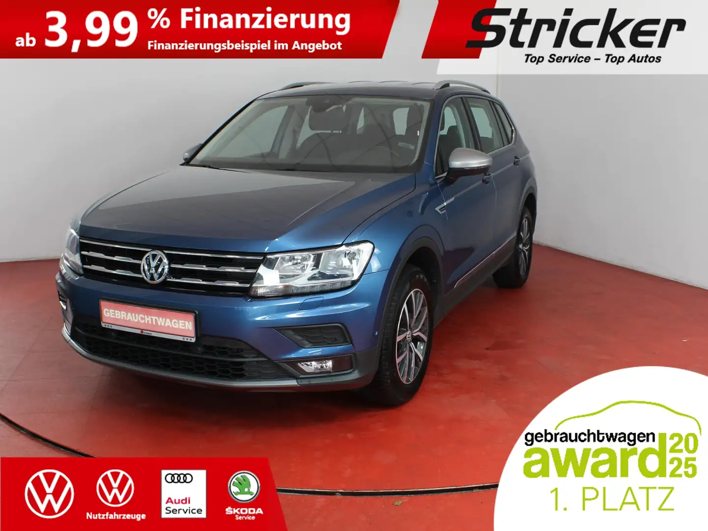 Volkswagen Tiguan Allspace Comfortline 1.5TSI 296,-ohne Anzahlung 7-Sitzer A Blau - 1