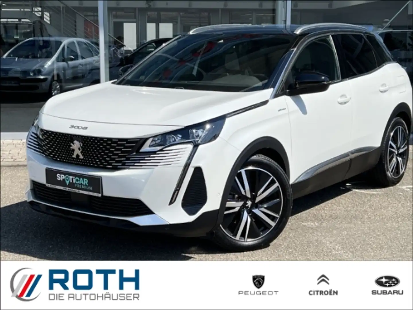 Peugeot 3008 Hybrid 225 e-EAT8 GT Pack Schiebedach AHK Blanc - 1