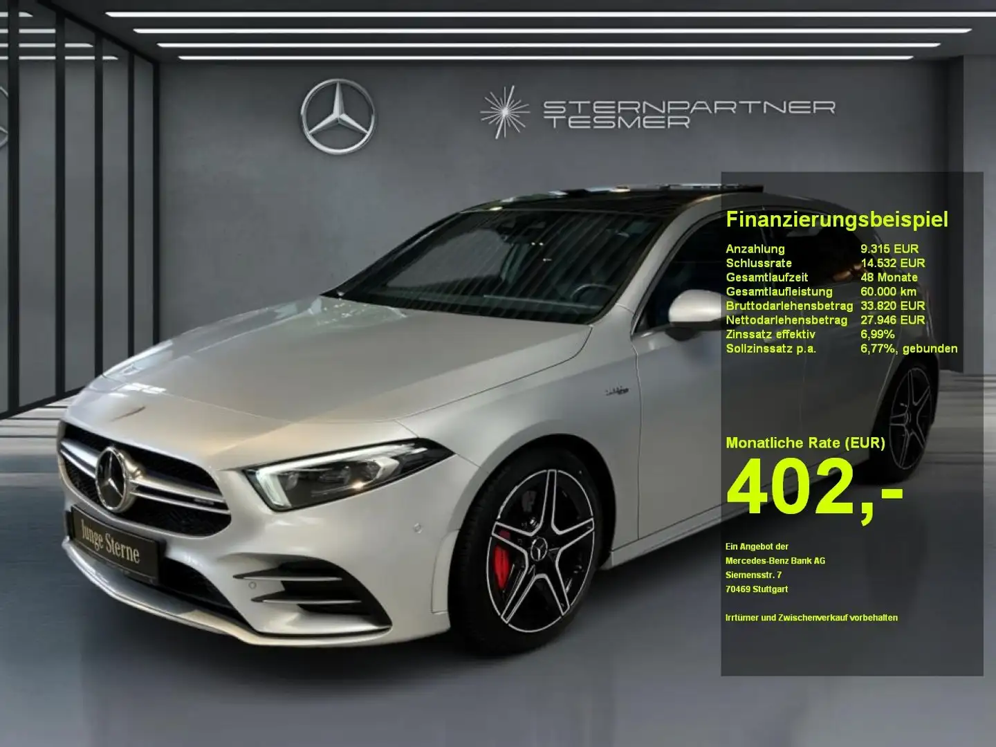 Mercedes-Benz A 35 AMG A 35 4M AMG+Night+Memory+Distronic+Pano+Sound Argent - 1