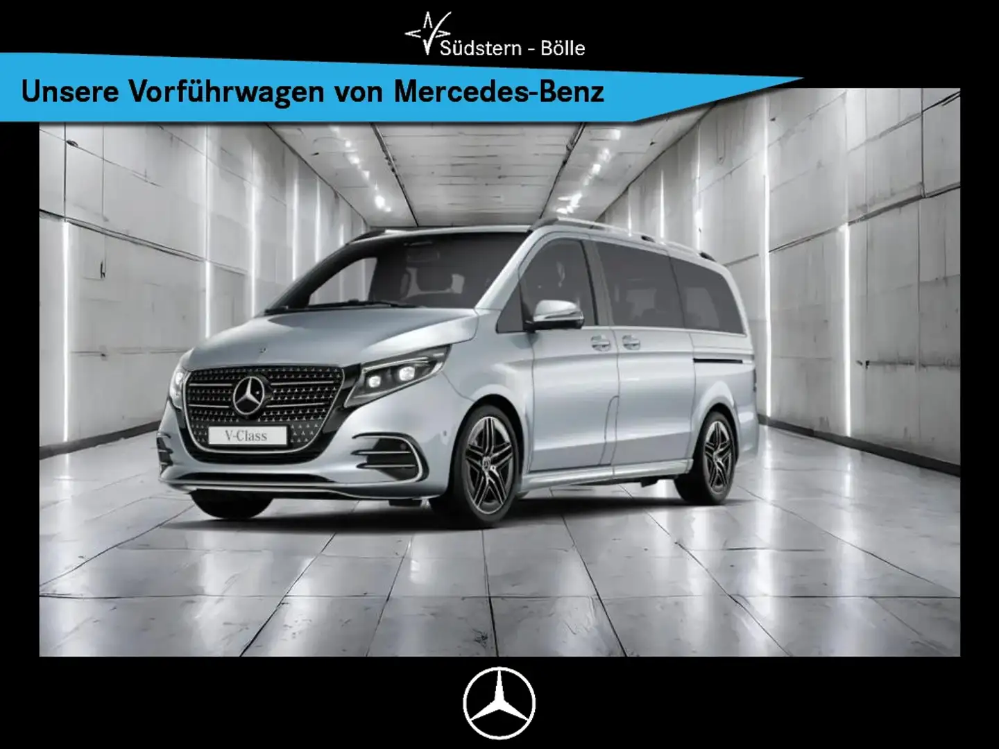 Mercedes-Benz V 300 d AVANTGARDE 4M+AMG+AHK+LED+STHZ+KLIMA+360 Silber - 1