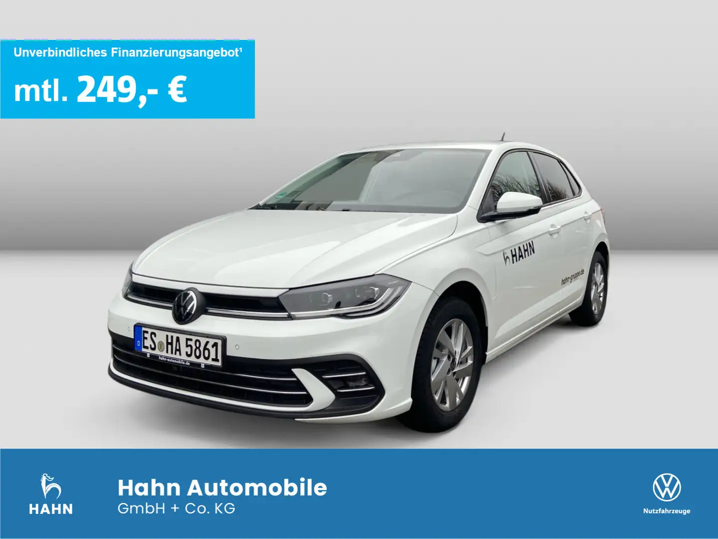 Volkswagen Polo Style 1,0 lTSI 70 kW (95 PS) 5-G. Alu Allw. Weiß - 1