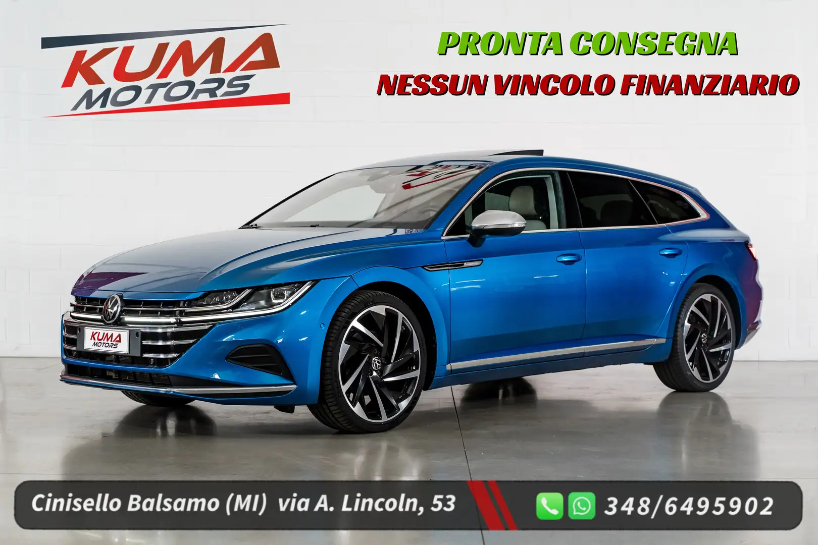 Volkswagen Arteon 2.0 TSI DSG 190cv tetto/DCC/20"/pelle/gancio... Blu/Azzurro - 1