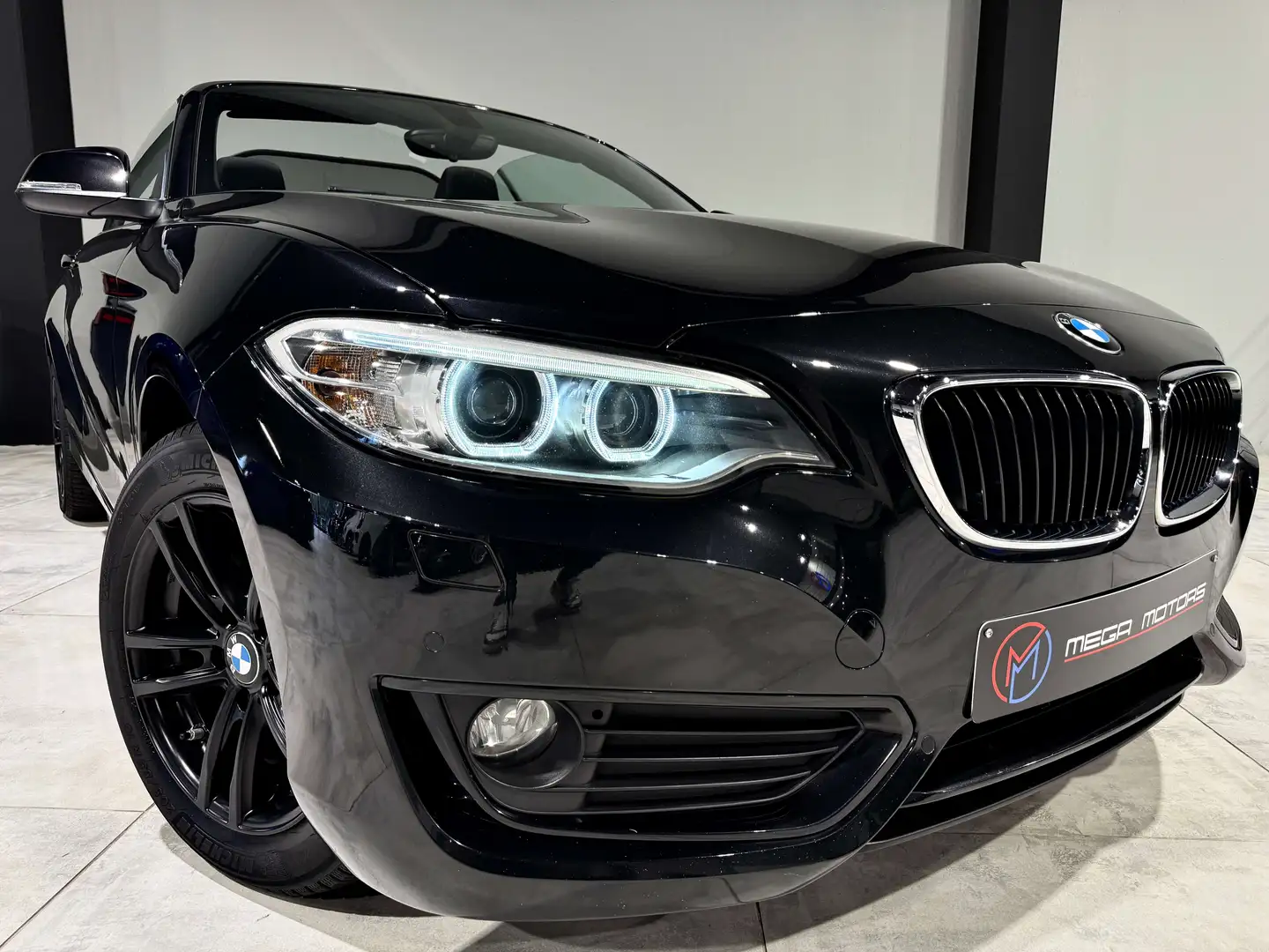 BMW 218 i 136CV CABRiO NAVi PRO Bi-XENONS LED CRUiSE CLiM+ Noir - 1