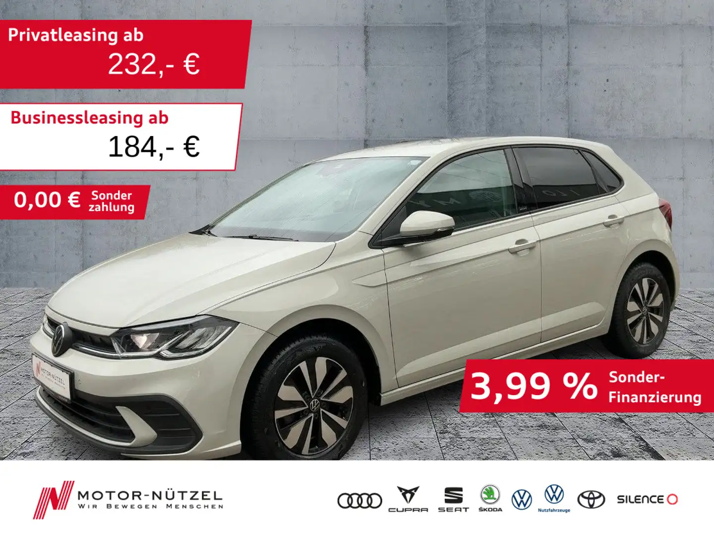 Volkswagen Polo 1.0 MPI MOVE LED+APP+SHZ+2xPDC+MFL+LM 16" Grau - 1