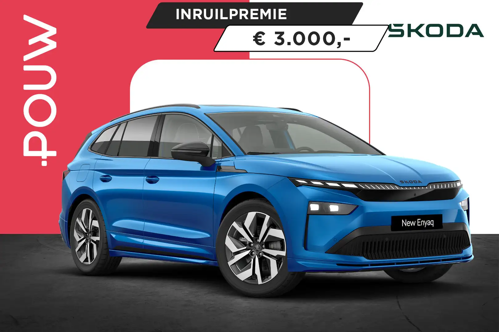 Skoda Enyaq 60 204pk Sportline | Business Upgrade | Winter Pak Blauw - 1