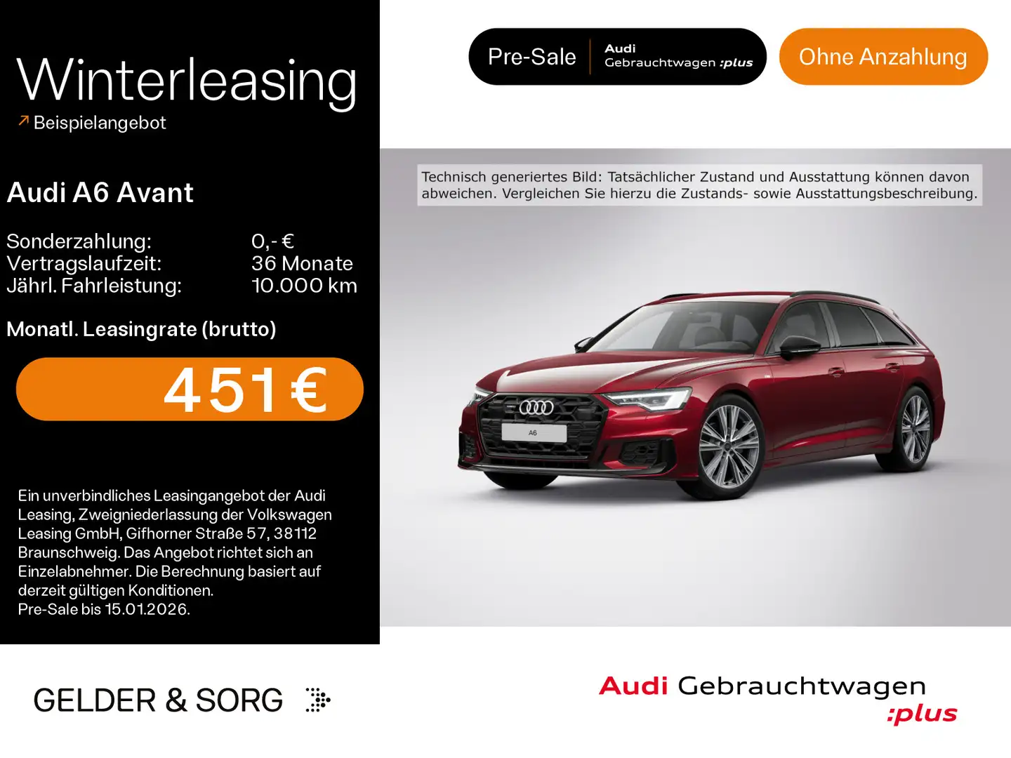 Audi A6 40 TDI qu. S line Standh*ACC*Matrix*AHK Rot - 1