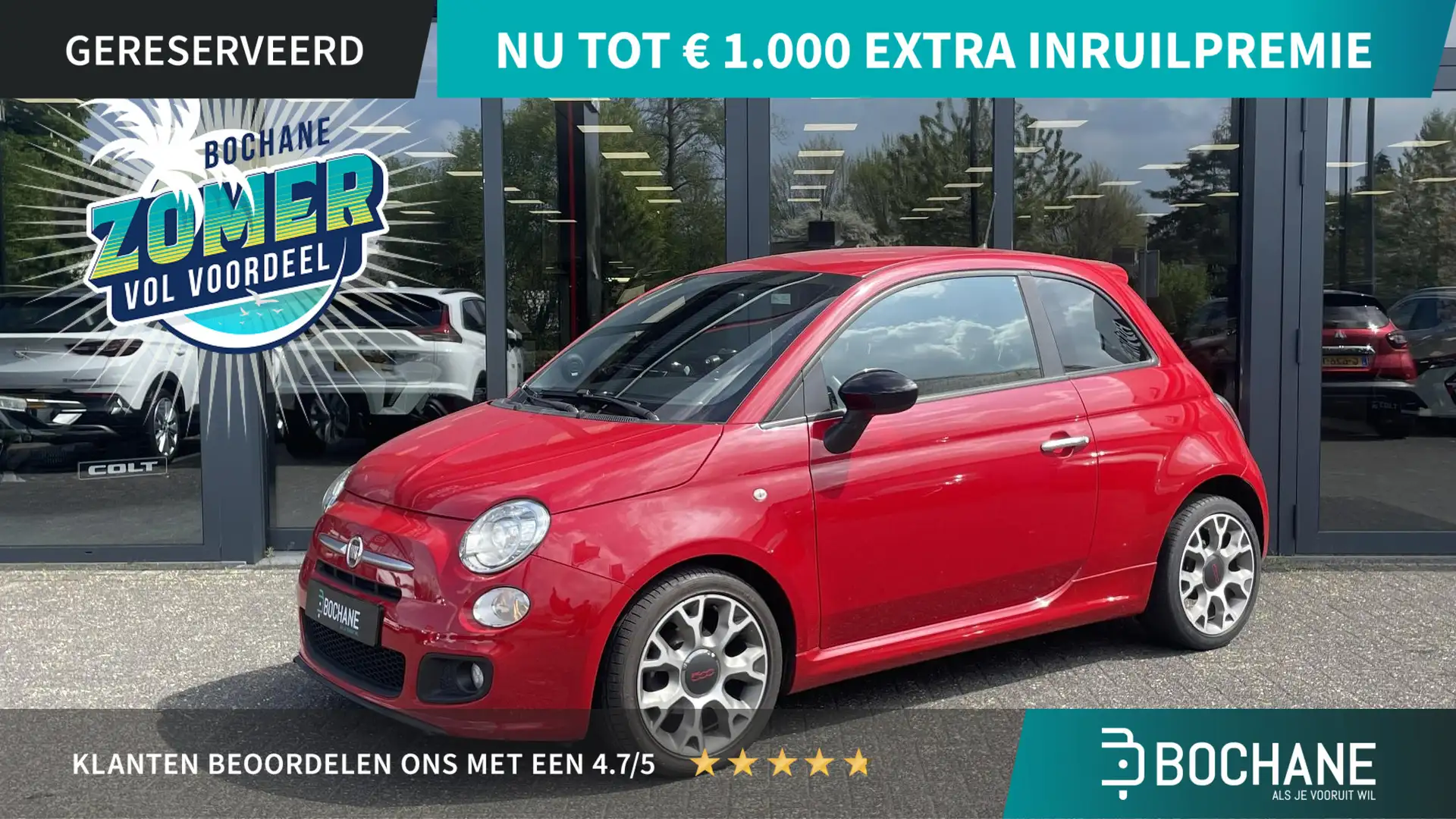 Fiat 500 0.9 TwinAir Turbo 500S | Climate Control | Xenon Rouge - 1