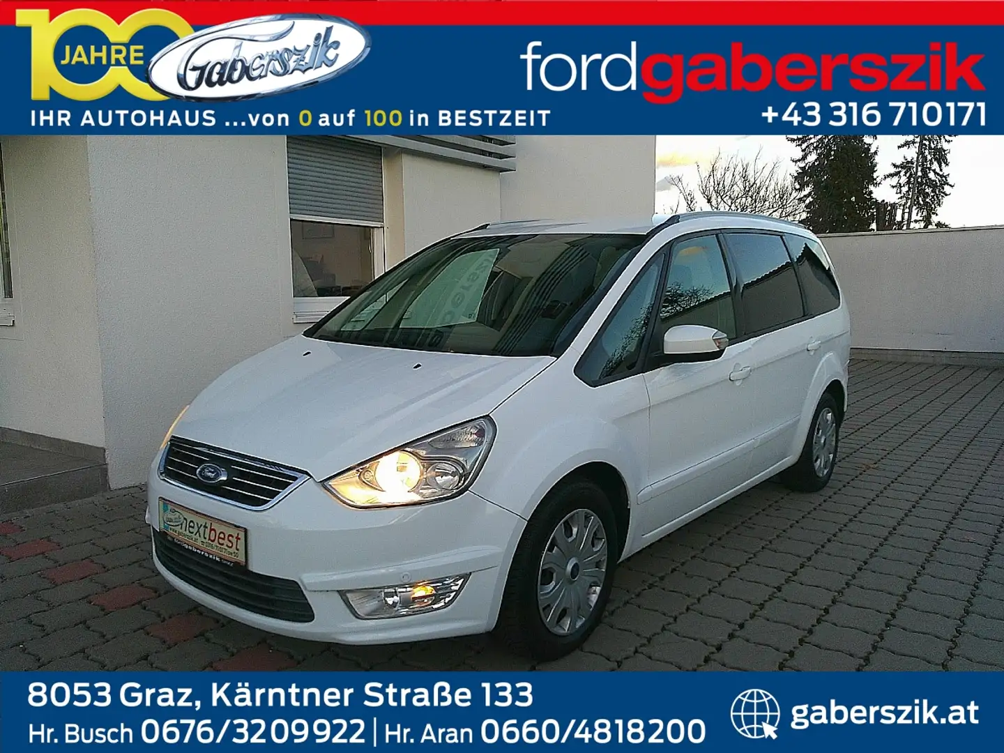 Ford Galaxy Trend 2,0 TDCi DPF Aut. Blanc - 1