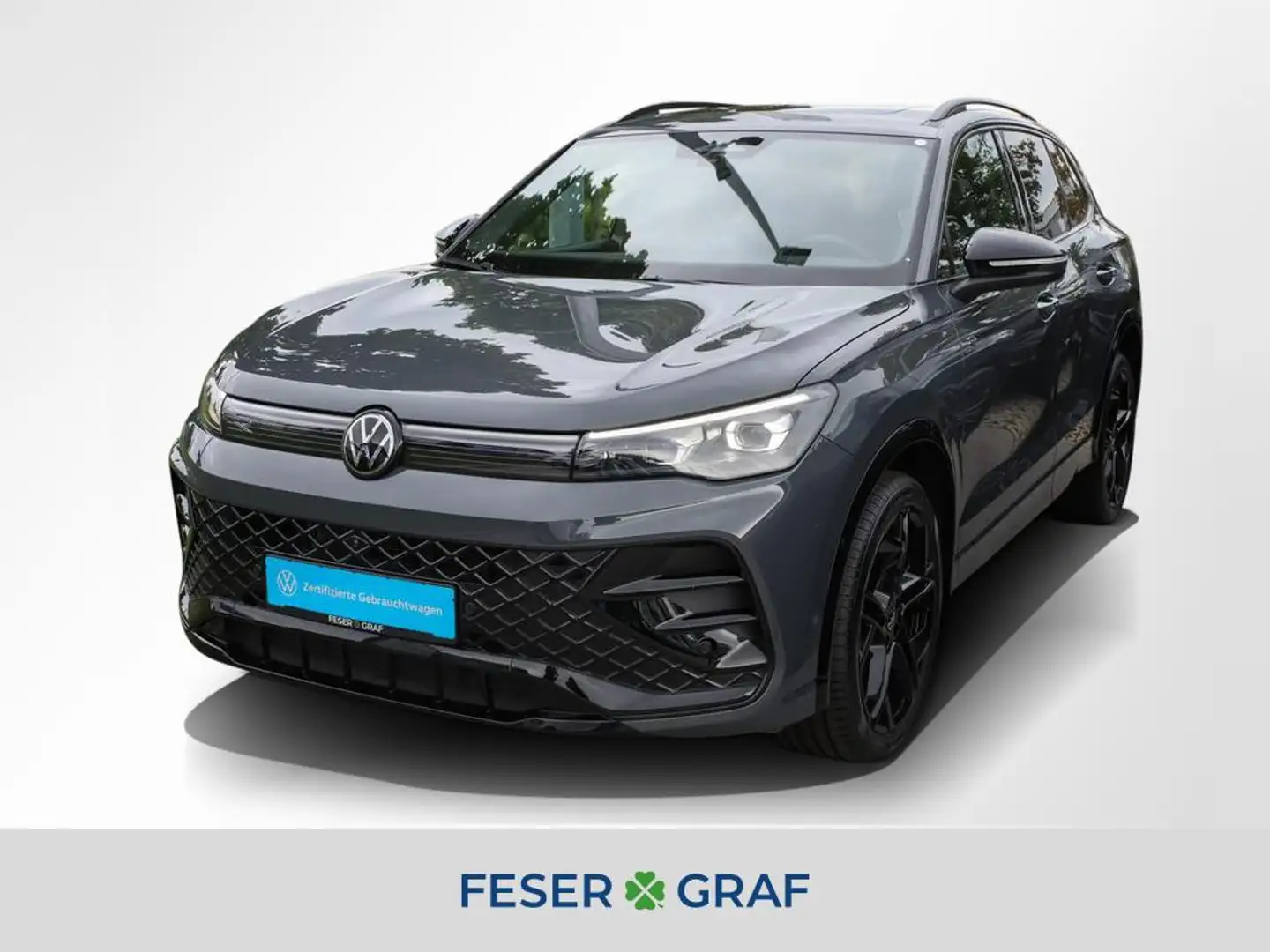 Volkswagen Tiguan 2.0 TDI 4M R-Line Black AHK Matrix Pano Grau - 1