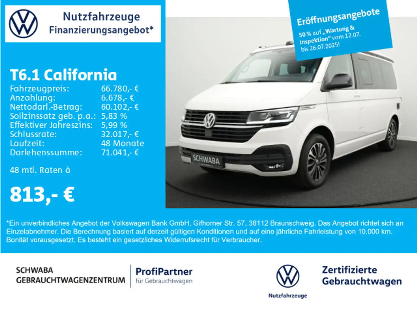 Volkswagen T6.1 California Ocean 2.0TDI 4M DSG*StdHz*AHK*17 Blanc - 1